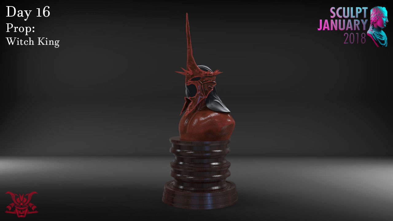 The Witch King Helmet Timelapse and Model 3D print model_7