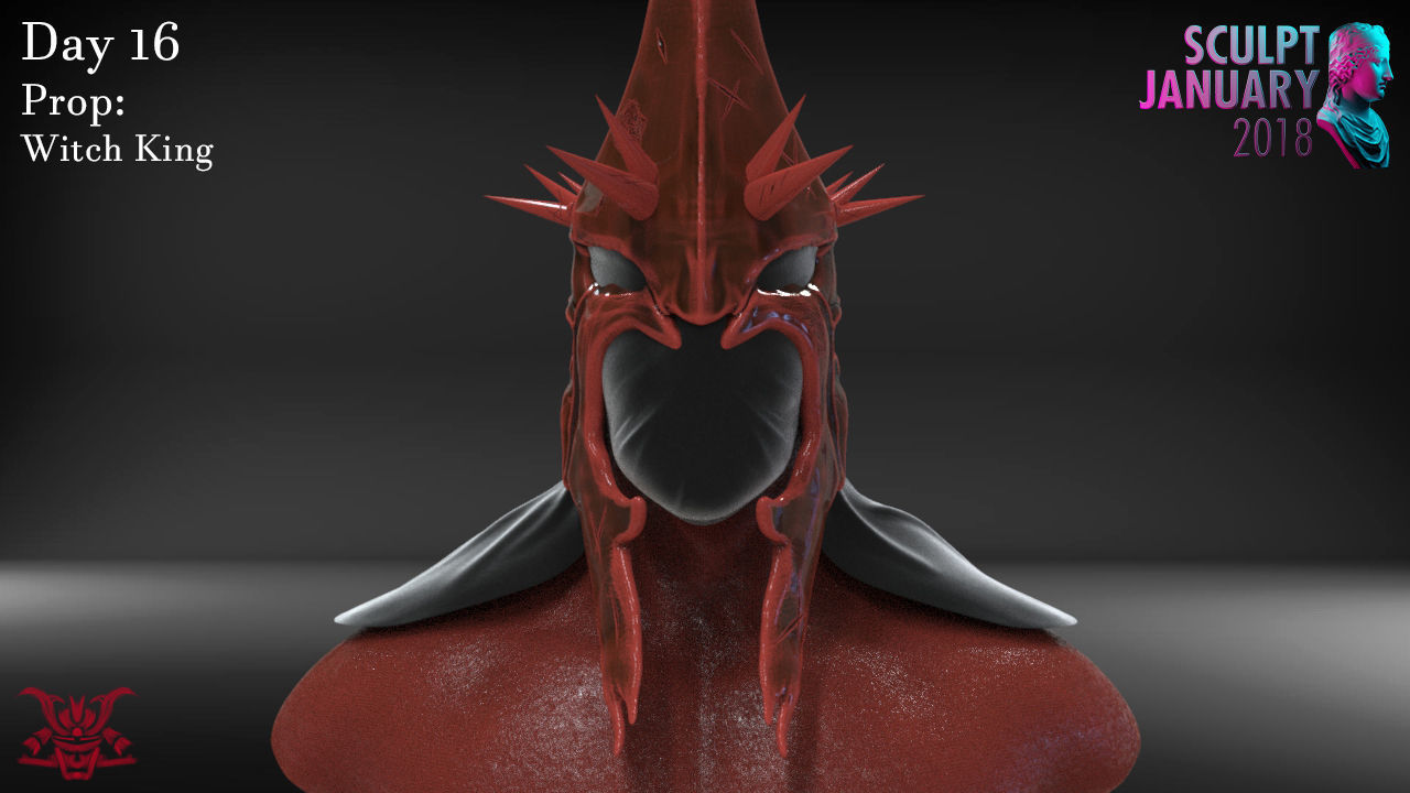 The Witch King Helmet Timelapse and Model 3D print model_2