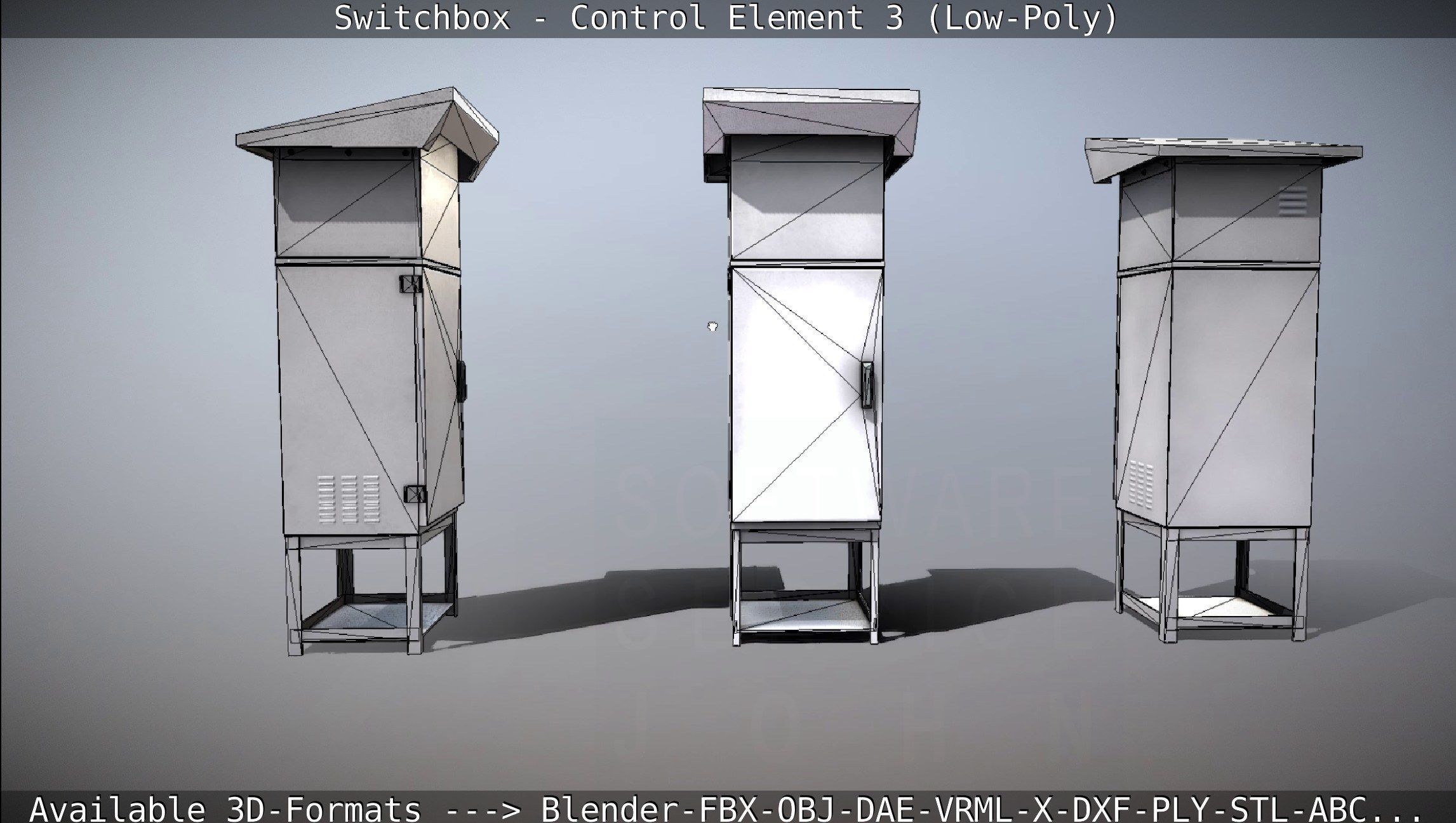 Switchbox - Control Element 3 - Low-Poly Low-poly 3D model_31