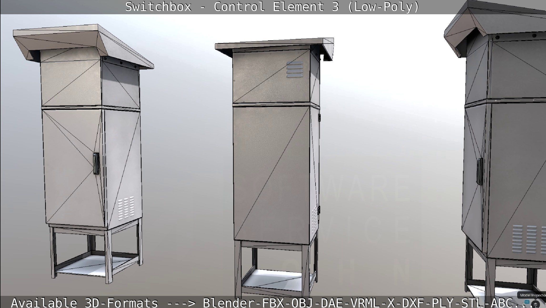 Switchbox - Control Element 3 - Low-Poly Low-poly 3D model_65