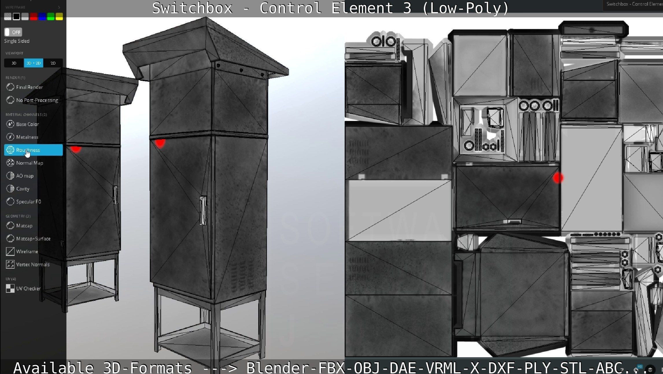 Switchbox - Control Element 3 - Low-Poly Low-poly 3D model_82