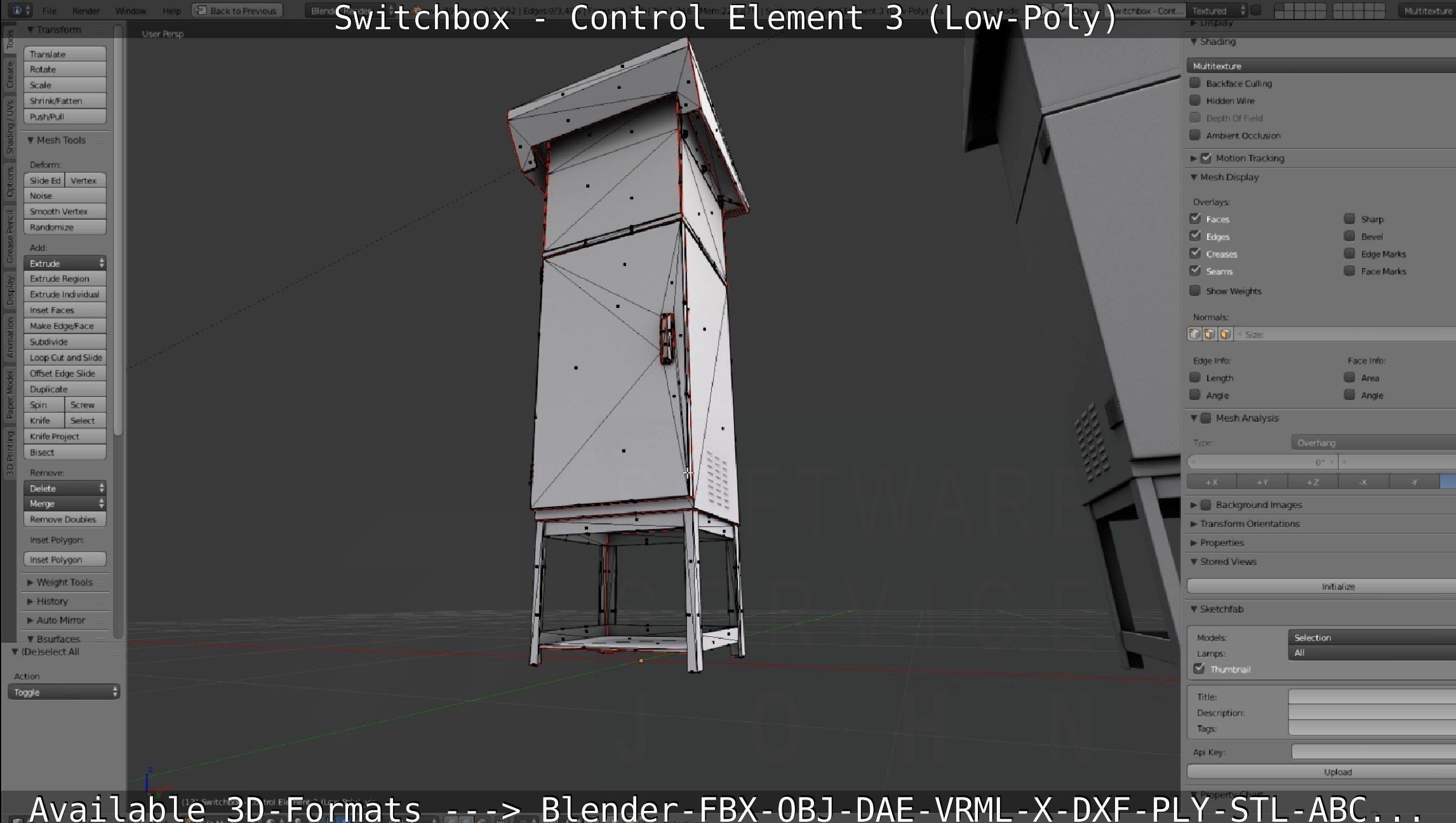 Switchbox - Control Element 3 - Low-Poly Low-poly 3D model_122