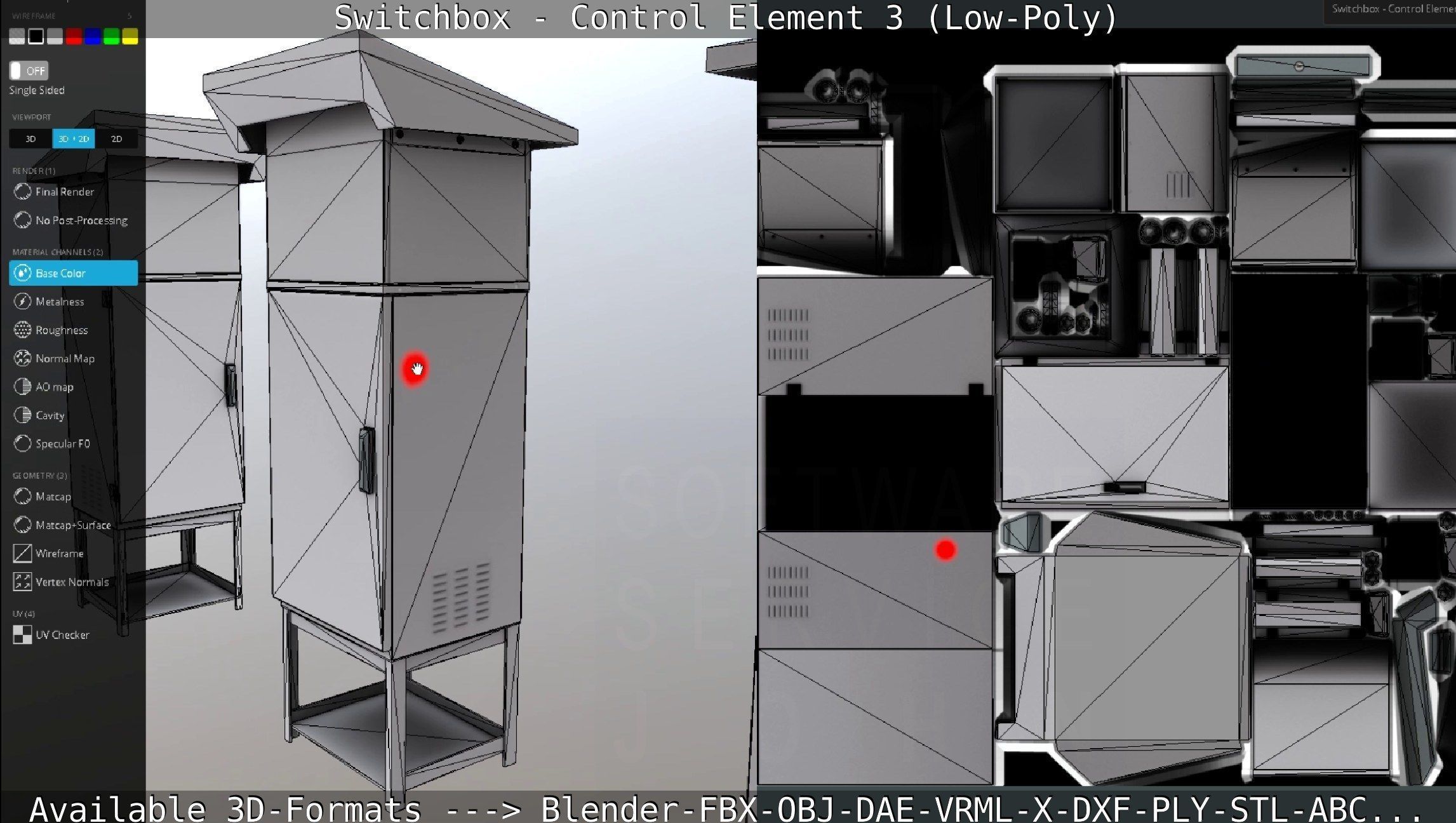 Switchbox - Control Element 3 - Low-Poly Low-poly 3D model_74
