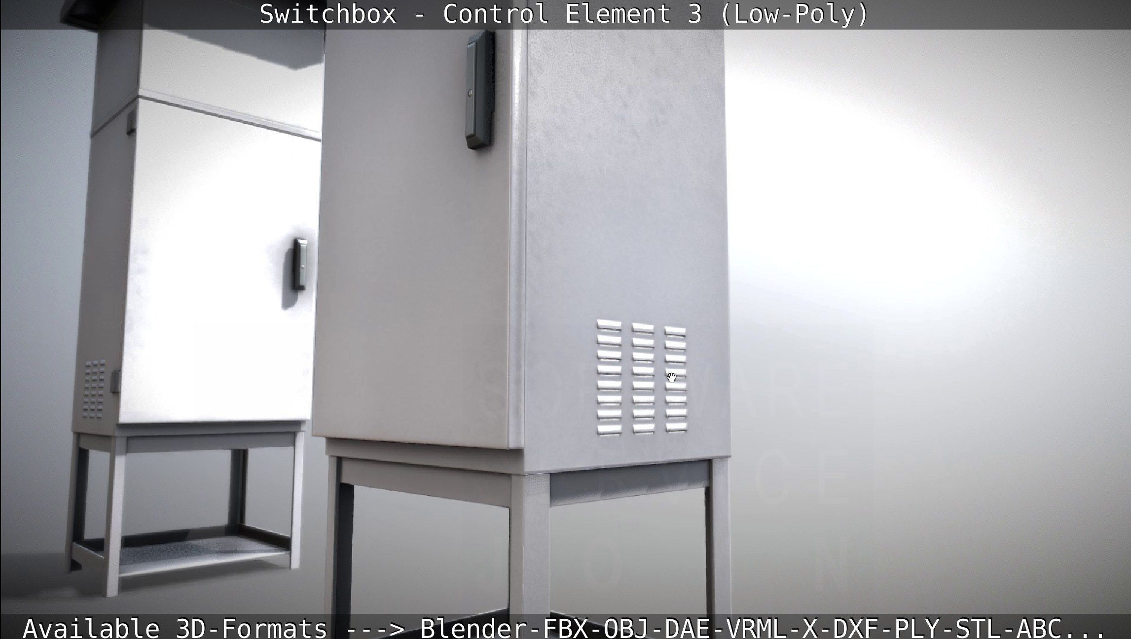 Switchbox - Control Element 3 - Low-Poly Low-poly 3D model_19