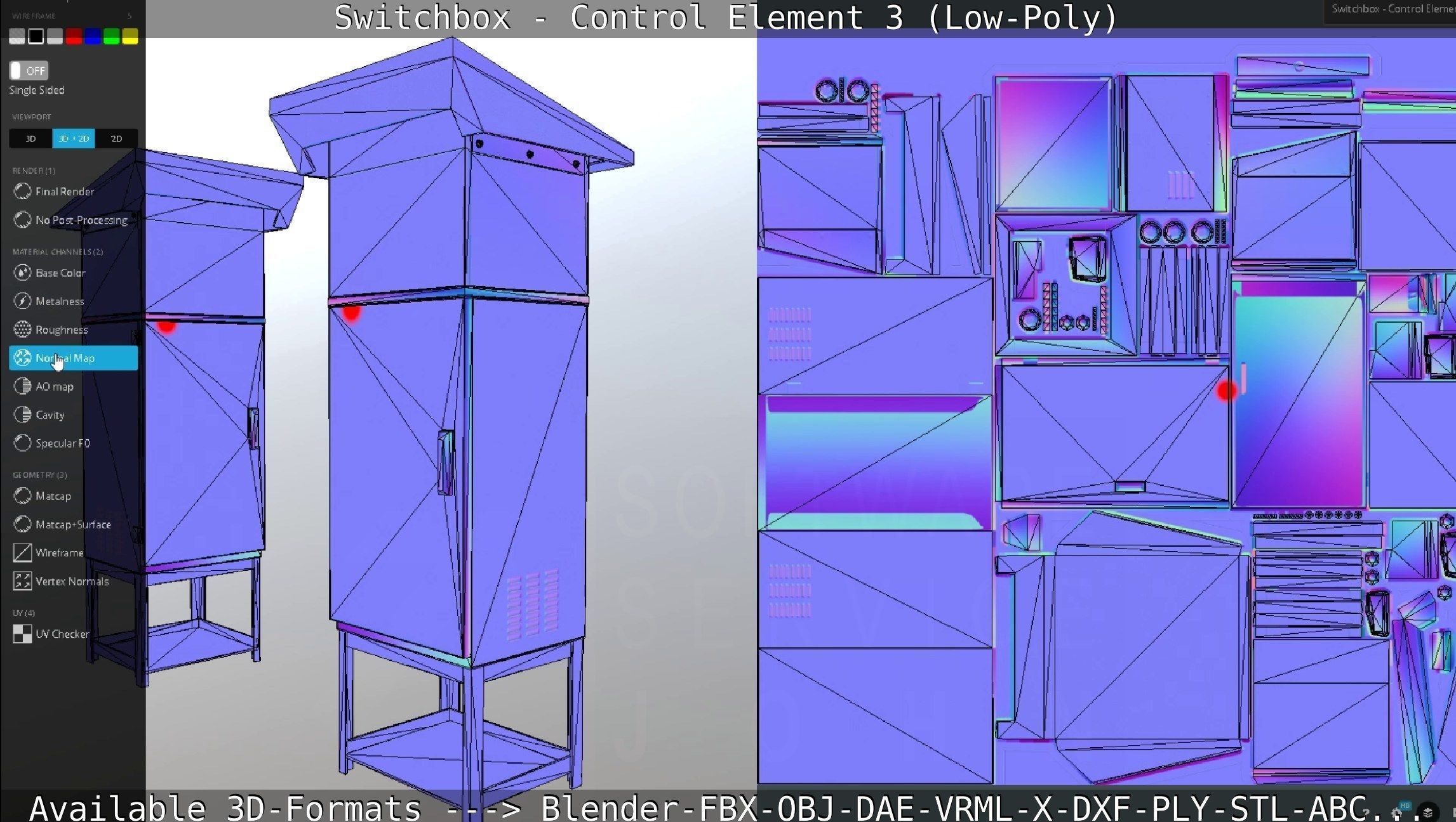 Switchbox - Control Element 3 - Low-Poly Low-poly 3D model_83