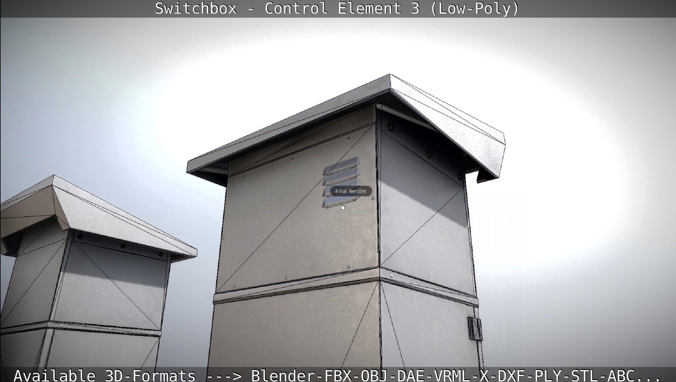 Switchbox - Control Element 3 - Low-Poly Low-poly 3D model_62