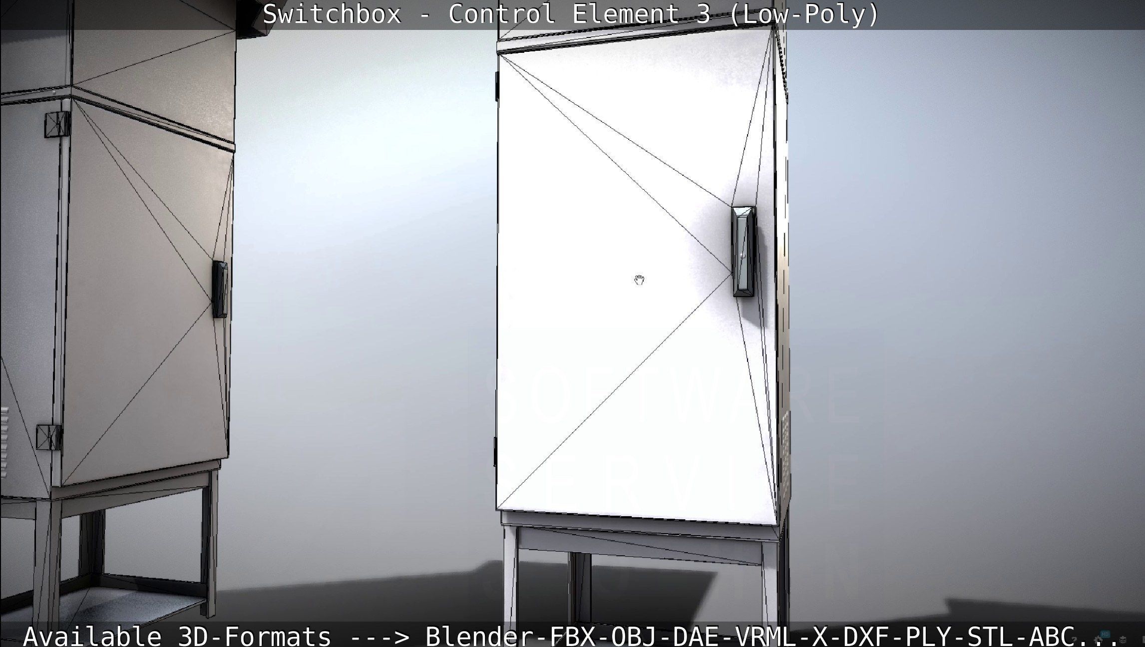 Switchbox - Control Element 3 - Low-Poly Low-poly 3D model_32