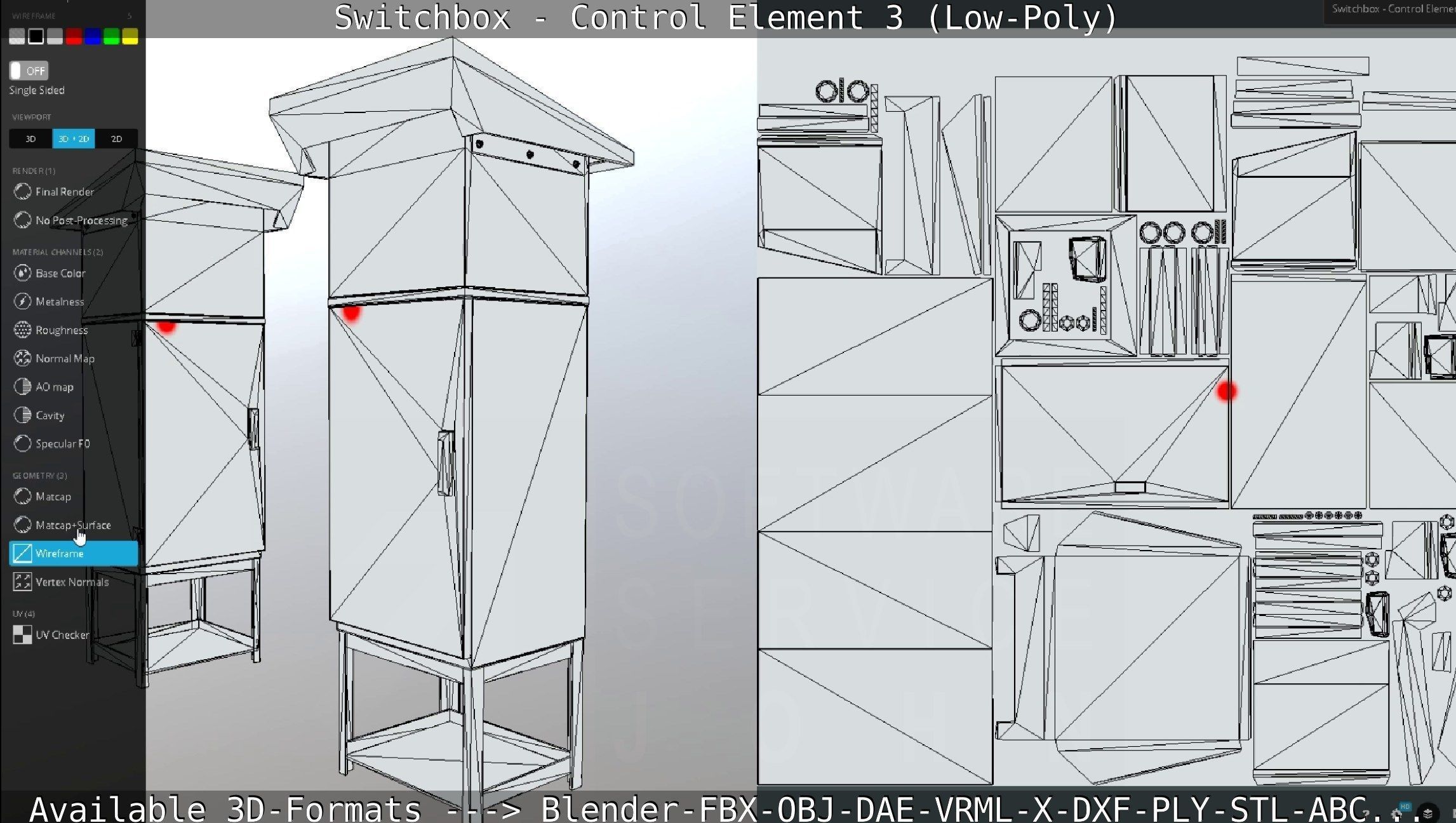 Switchbox - Control Element 3 - Low-Poly Low-poly 3D model_89