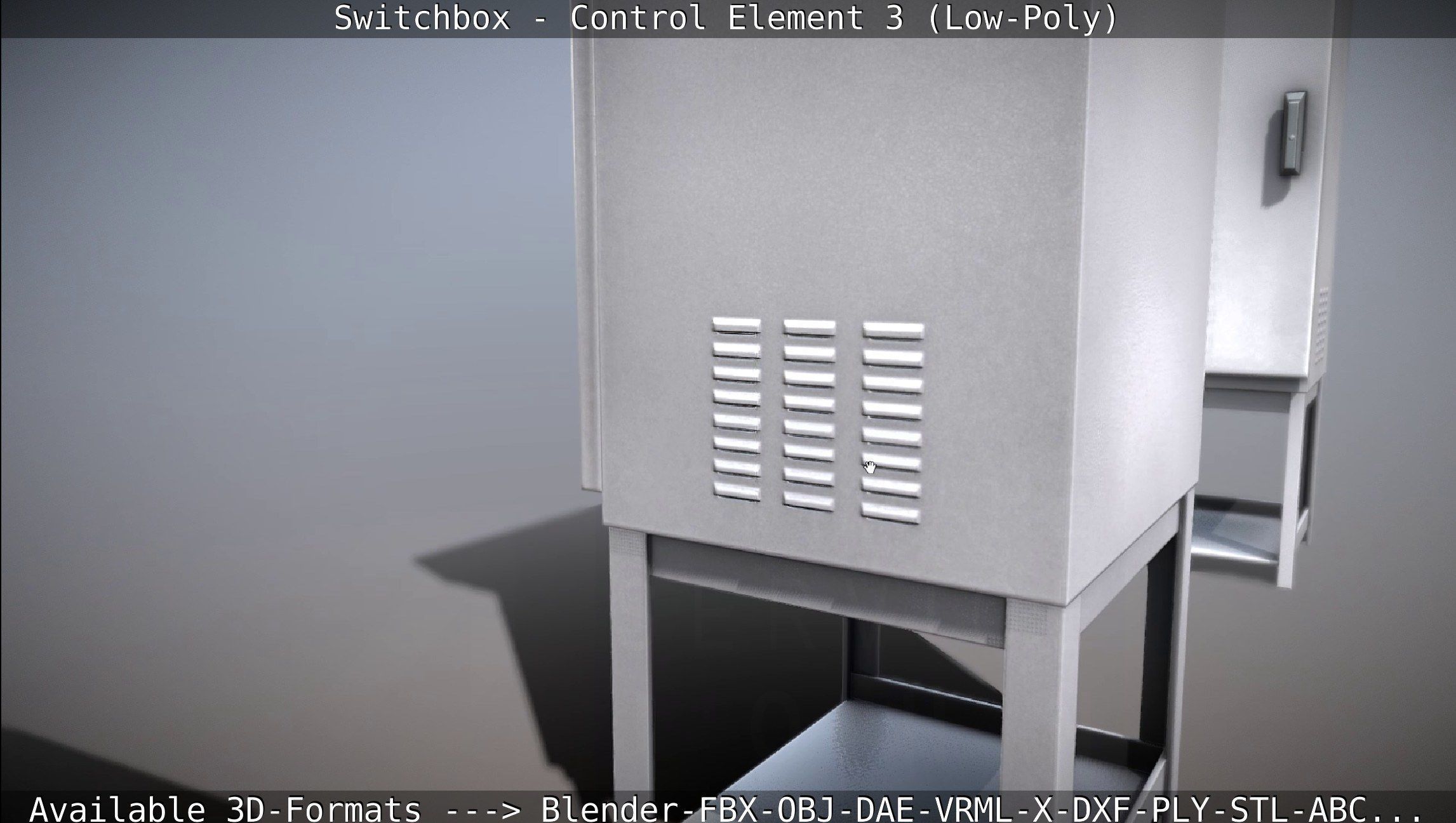 Switchbox - Control Element 3 - Low-Poly Low-poly 3D model_20