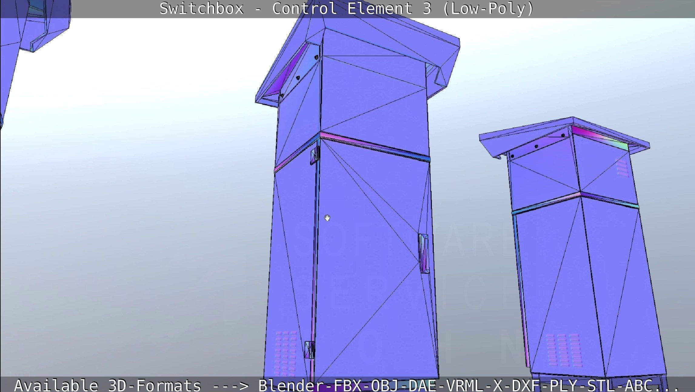 Switchbox - Control Element 3 - Low-Poly Low-poly 3D model_52