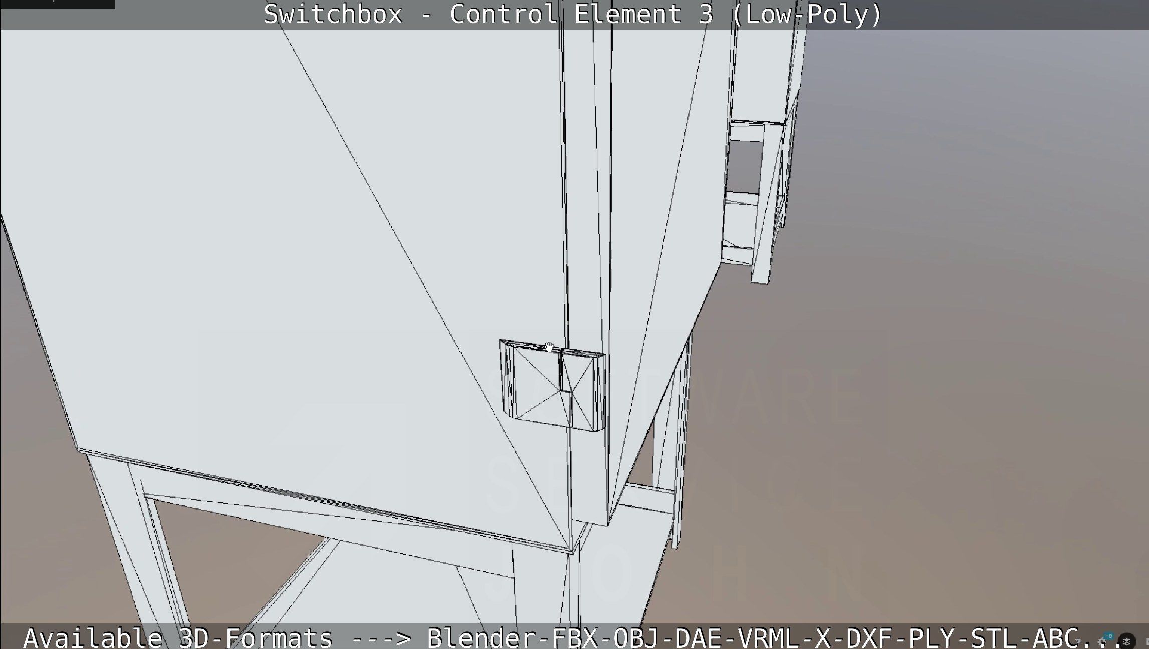 Switchbox - Control Element 3 - Low-Poly Low-poly 3D model_100