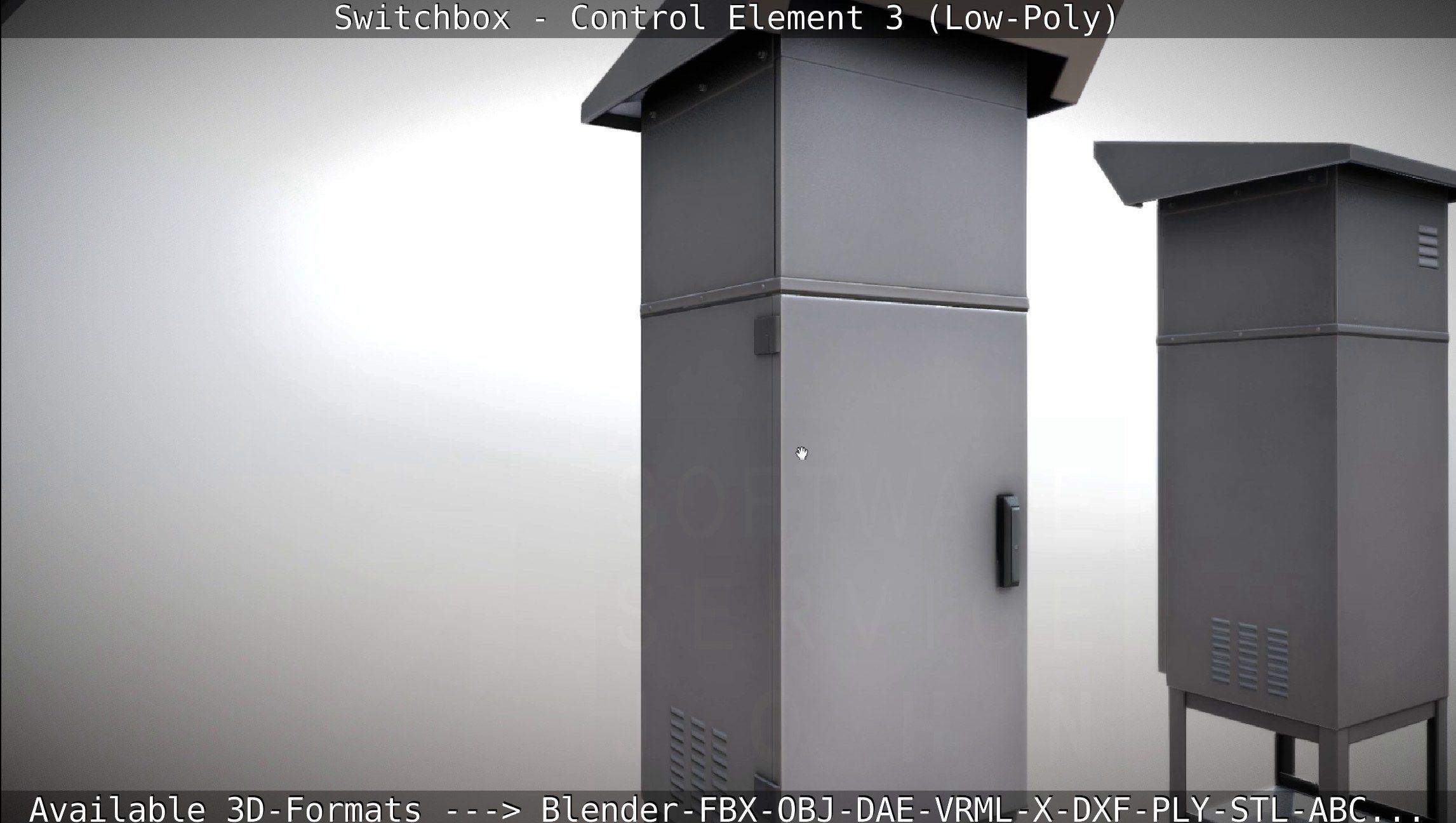 Switchbox - Control Element 3 - Low-Poly Low-poly 3D model_9