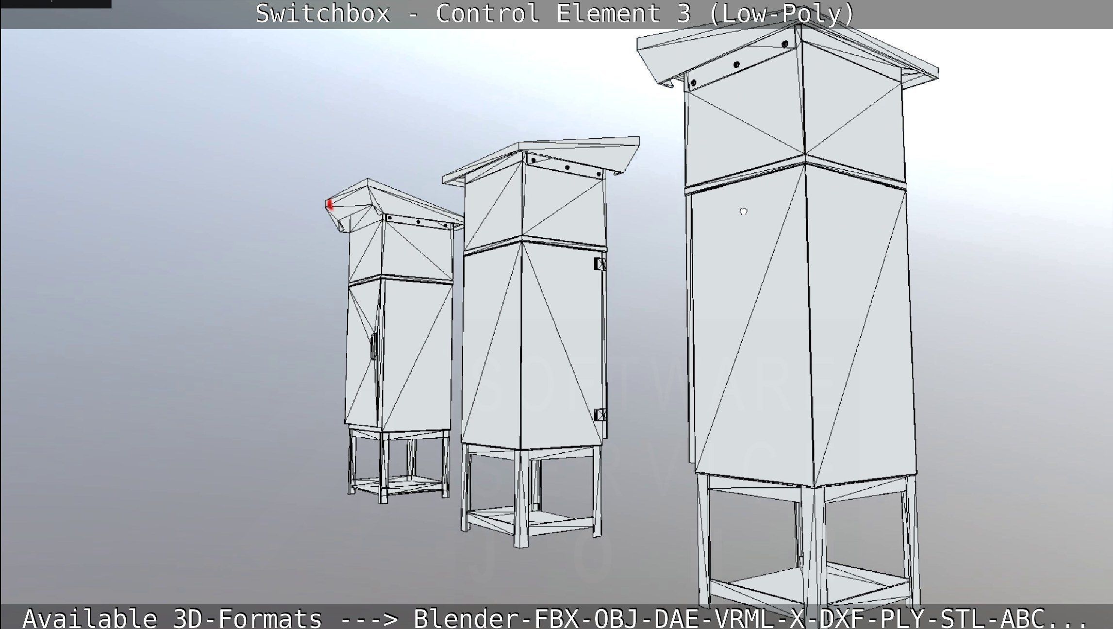 Switchbox - Control Element 3 - Low-Poly Low-poly 3D model_95
