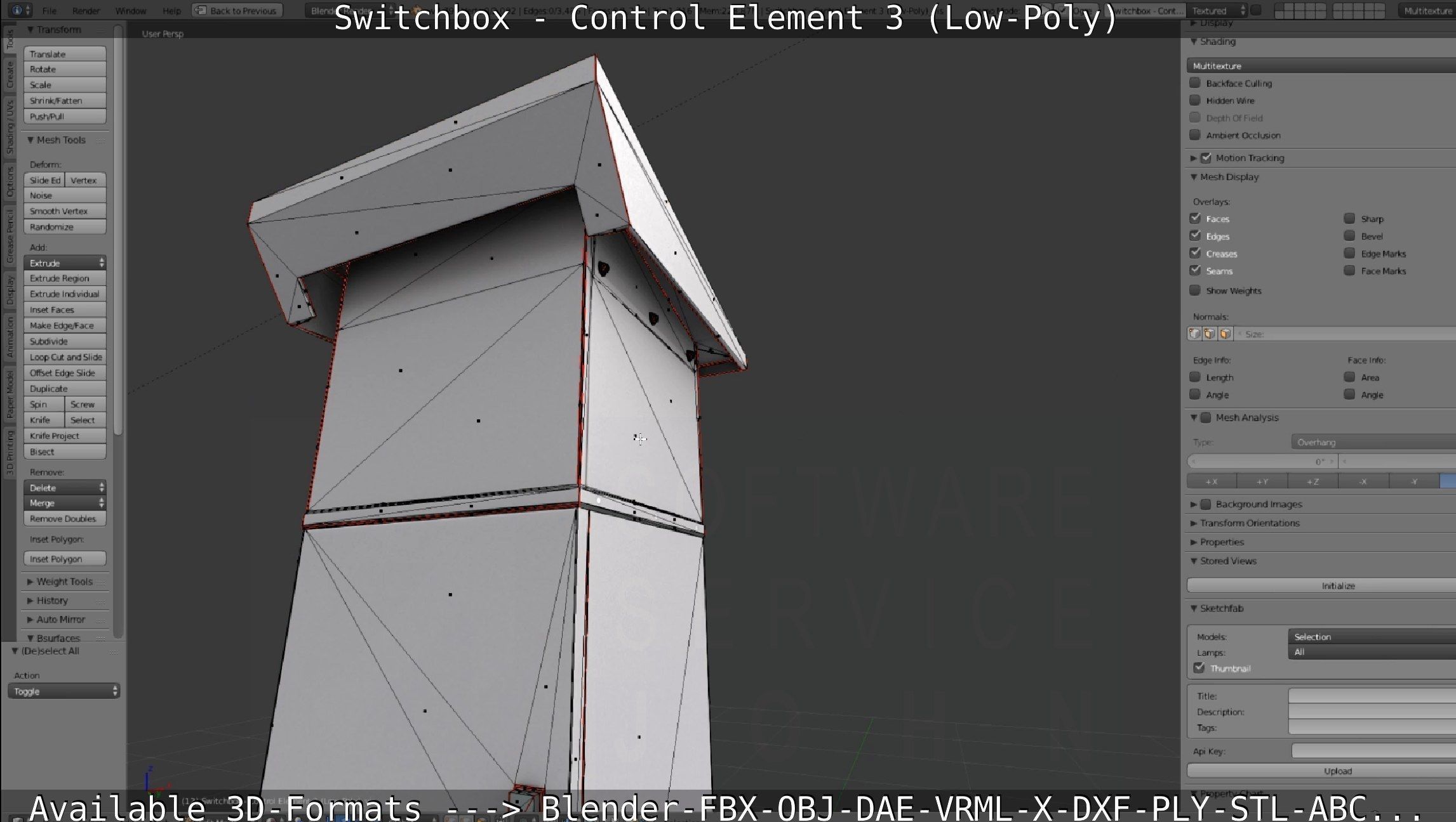 Switchbox - Control Element 3 - Low-Poly Low-poly 3D model_120
