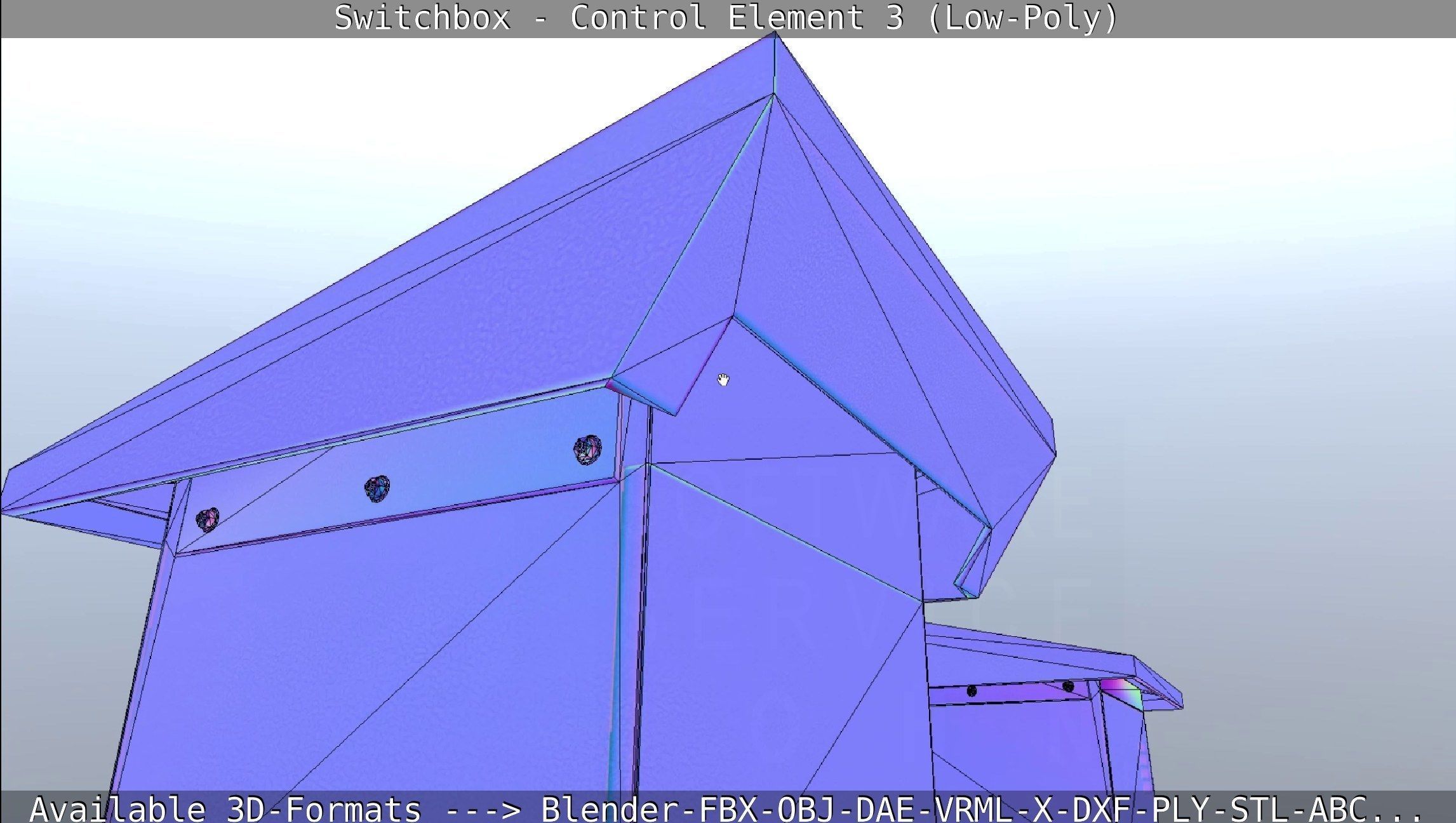 Switchbox - Control Element 3 - Low-Poly Low-poly 3D model_54