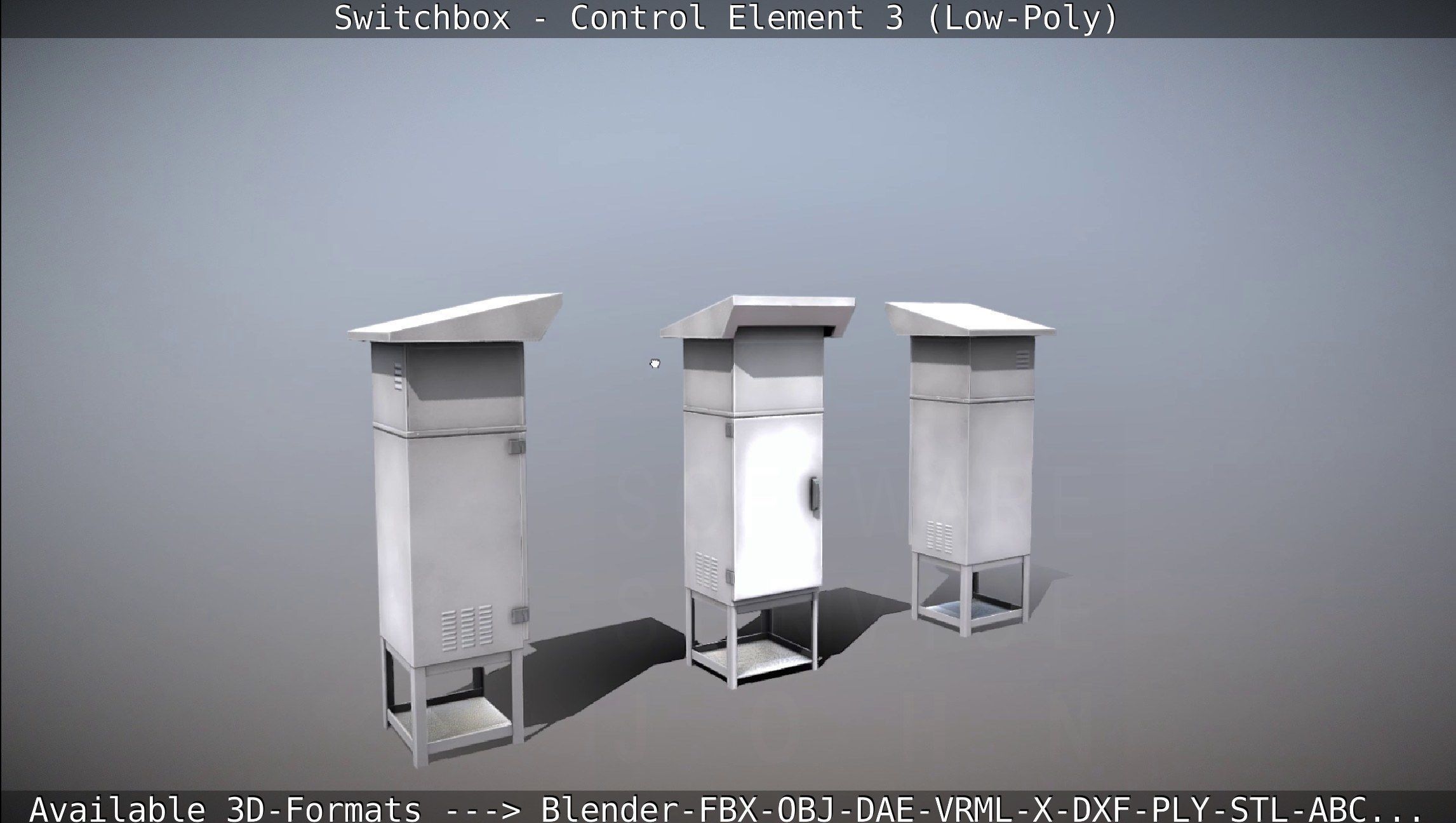 Switchbox - Control Element 3 - Low-Poly Low-poly 3D model_29