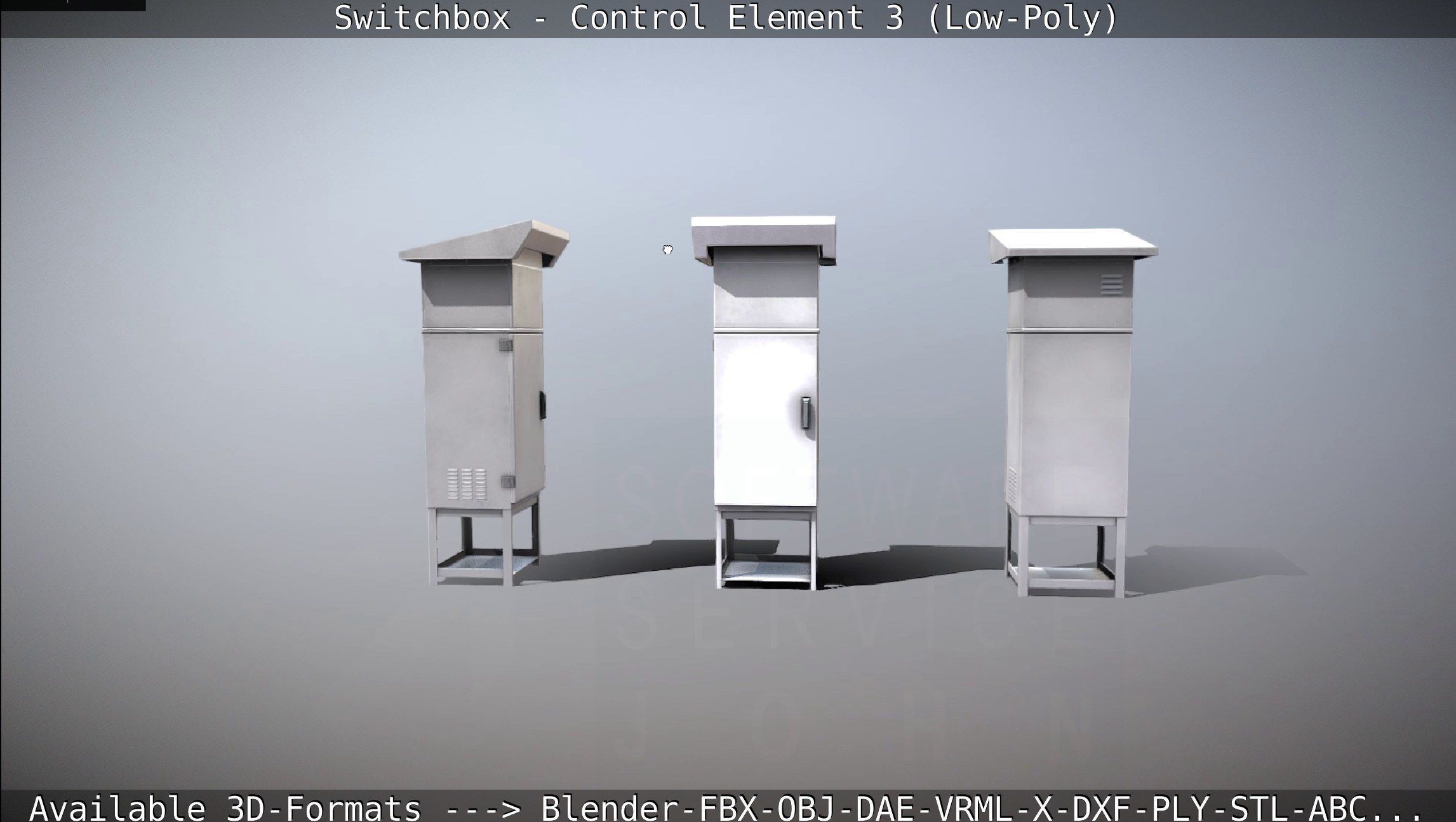 Switchbox - Control Element 3 - Low-Poly Low-poly 3D model_111