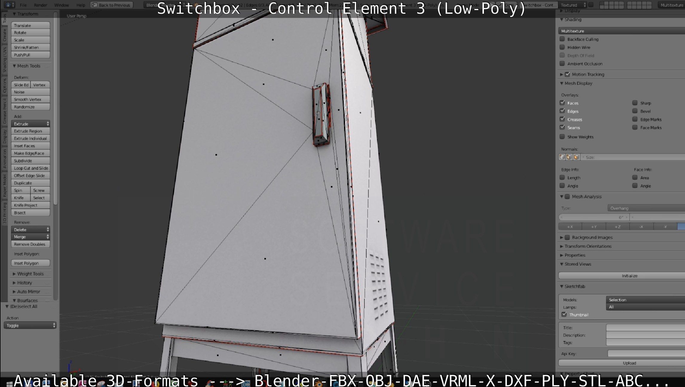 Switchbox - Control Element 3 - Low-Poly Low-poly 3D model_121