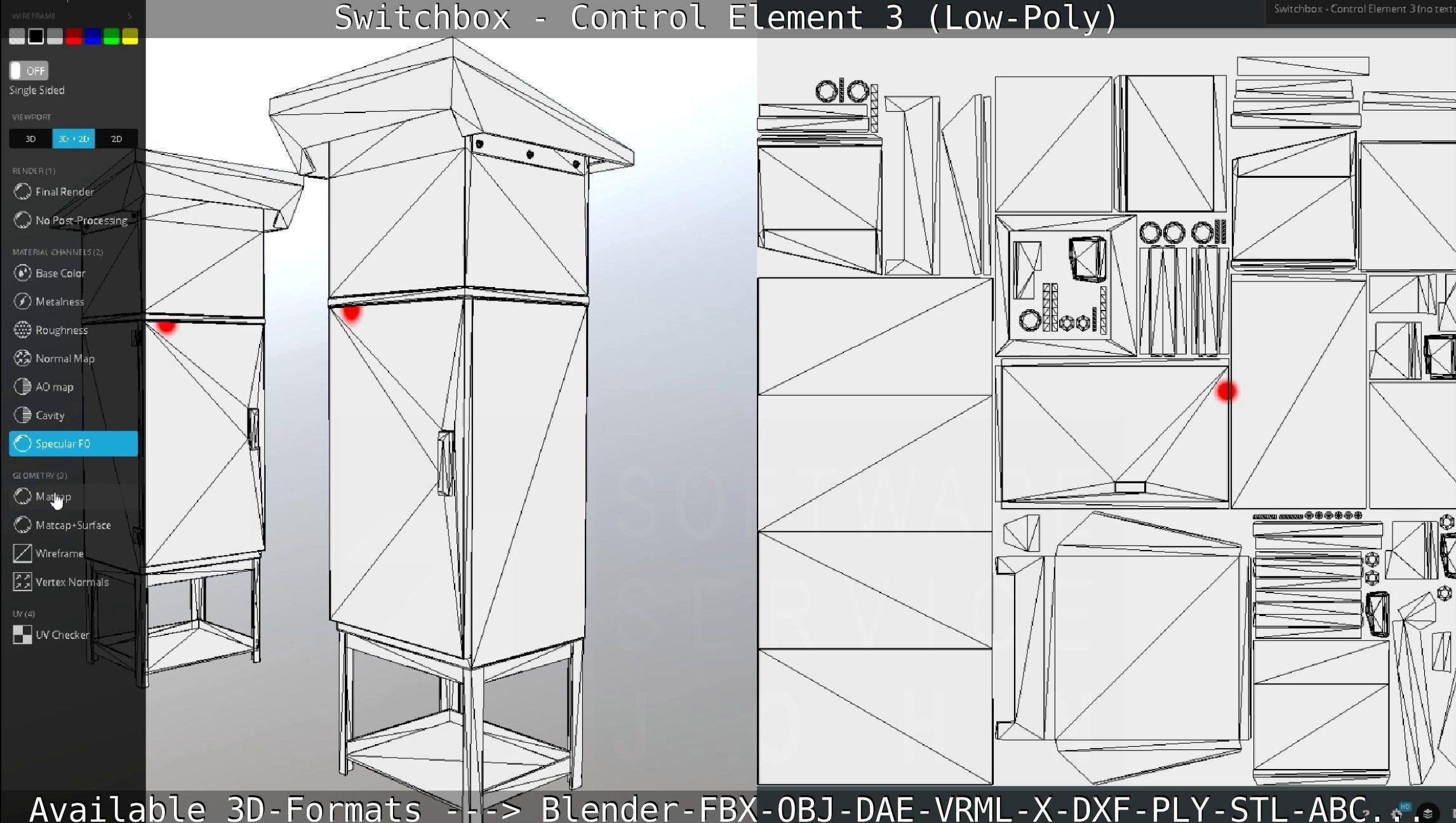 Switchbox - Control Element 3 - Low-Poly Low-poly 3D model_87