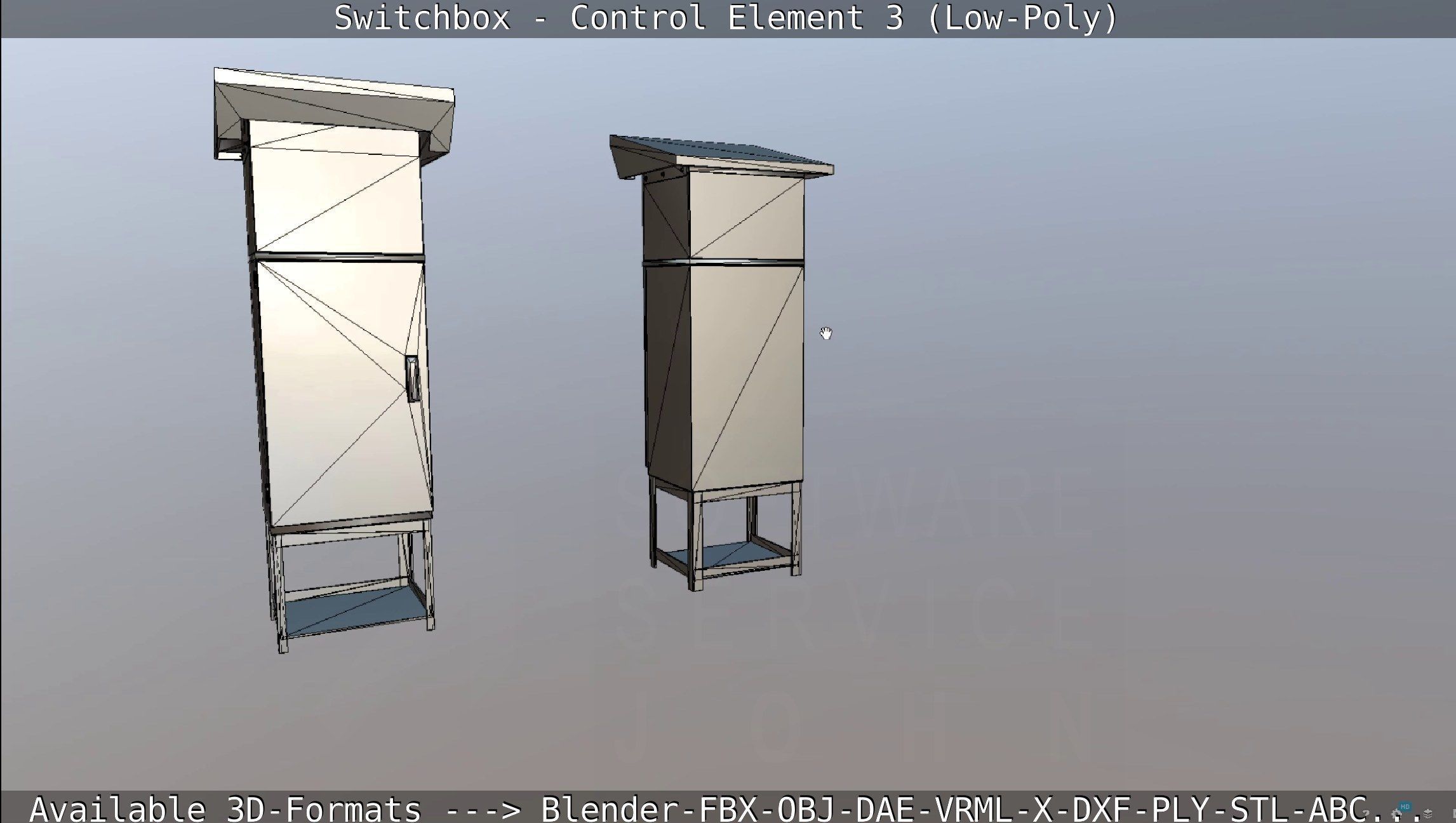 Switchbox - Control Element 3 - Low-Poly Low-poly 3D model_41
