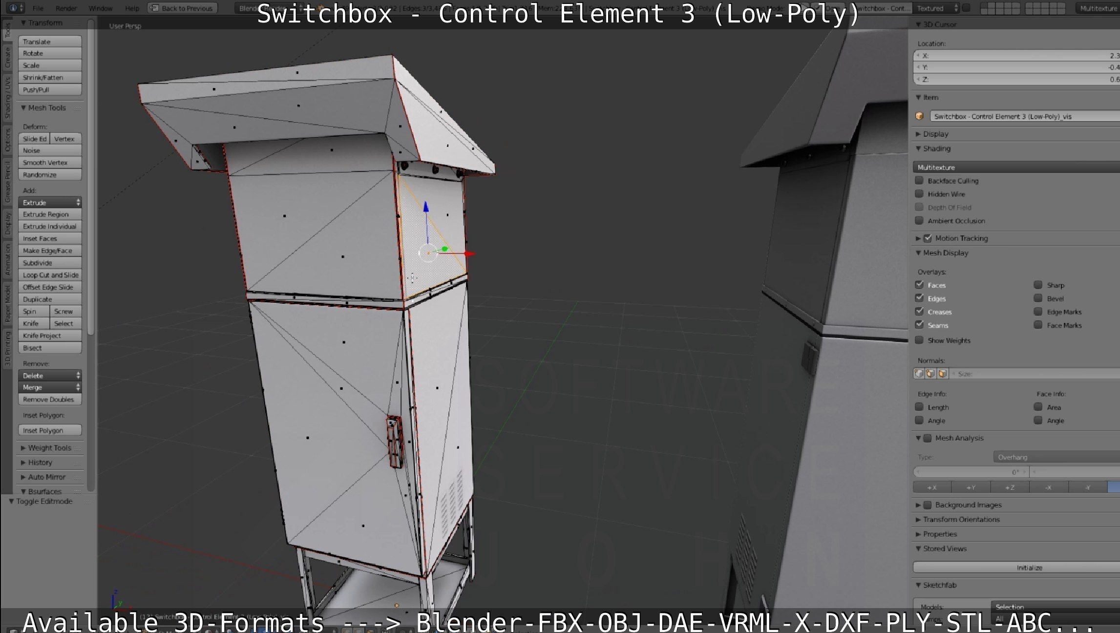 Switchbox - Control Element 3 - Low-Poly Low-poly 3D model_117