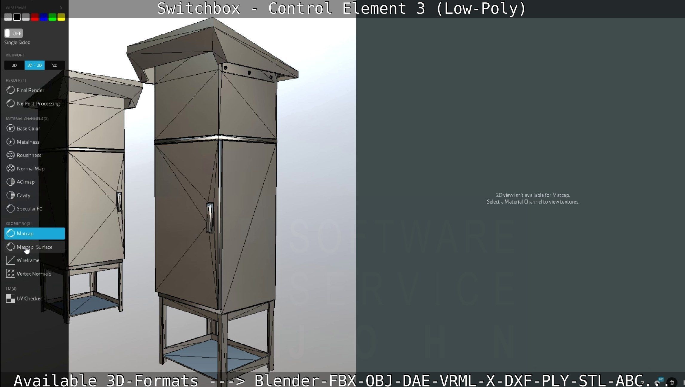 Switchbox - Control Element 3 - Low-Poly Low-poly 3D model_88