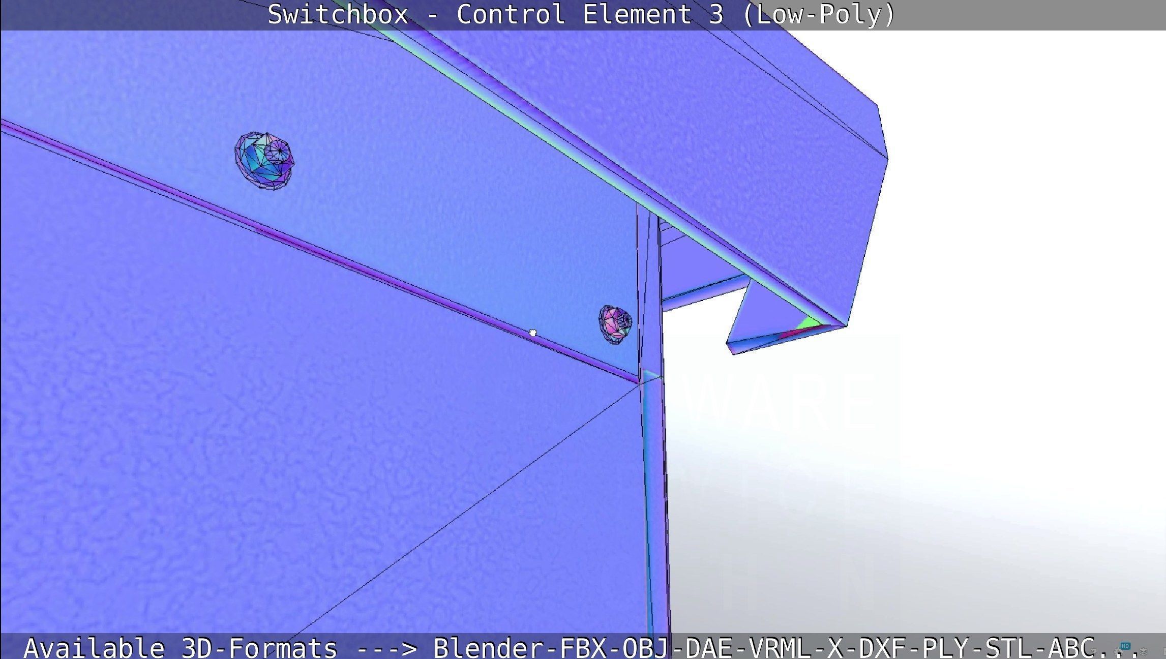 Switchbox - Control Element 3 - Low-Poly Low-poly 3D model_55