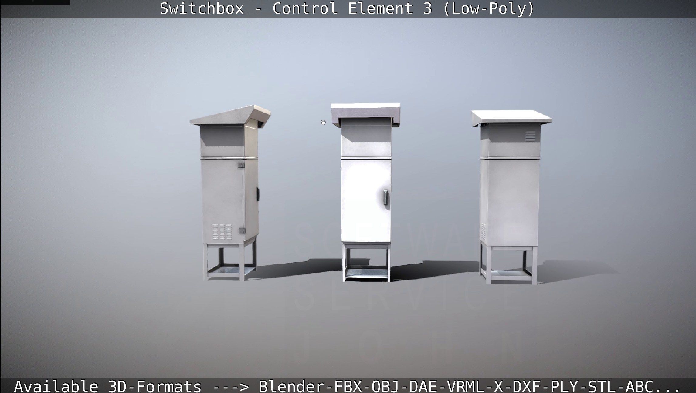 Switchbox - Control Element 3 - Low-Poly Low-poly 3D model_112