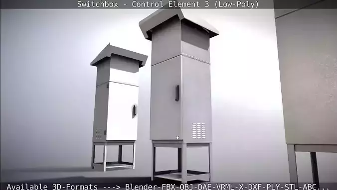 Switchbox - Control Element 3 - Low-Poly Low-poly 3D model