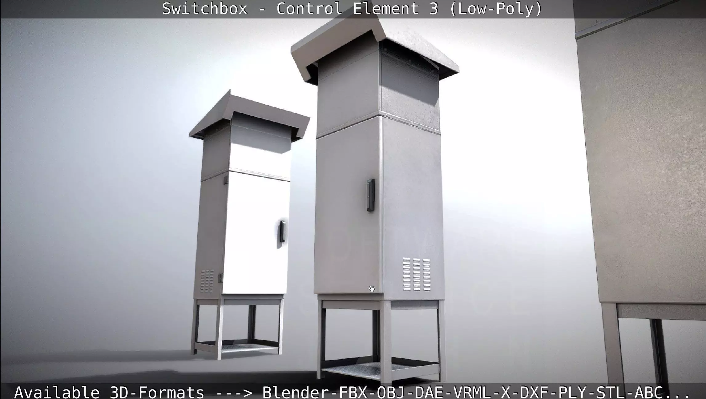 Switchbox - Control Element 3 - Low-Poly Low-poly 3D model_0
