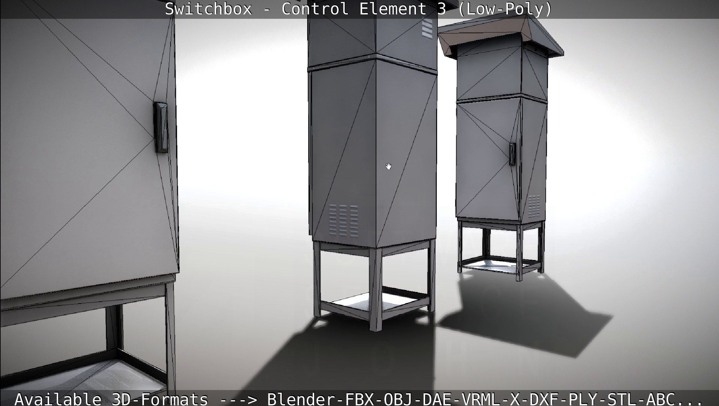 Switchbox - Control Element 3 - Low-Poly Low-poly 3D model_36