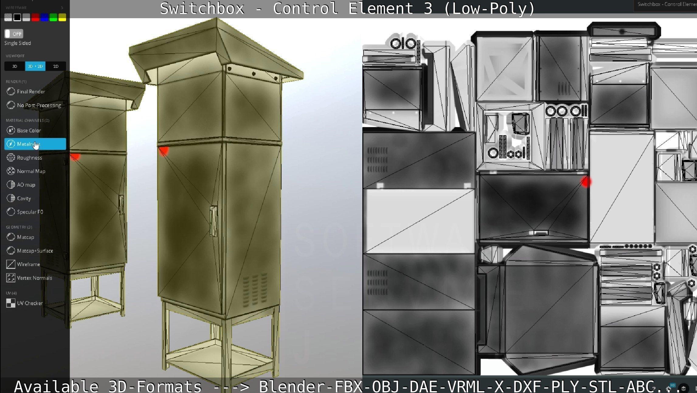 Switchbox - Control Element 3 - Low-Poly Low-poly 3D model_79
