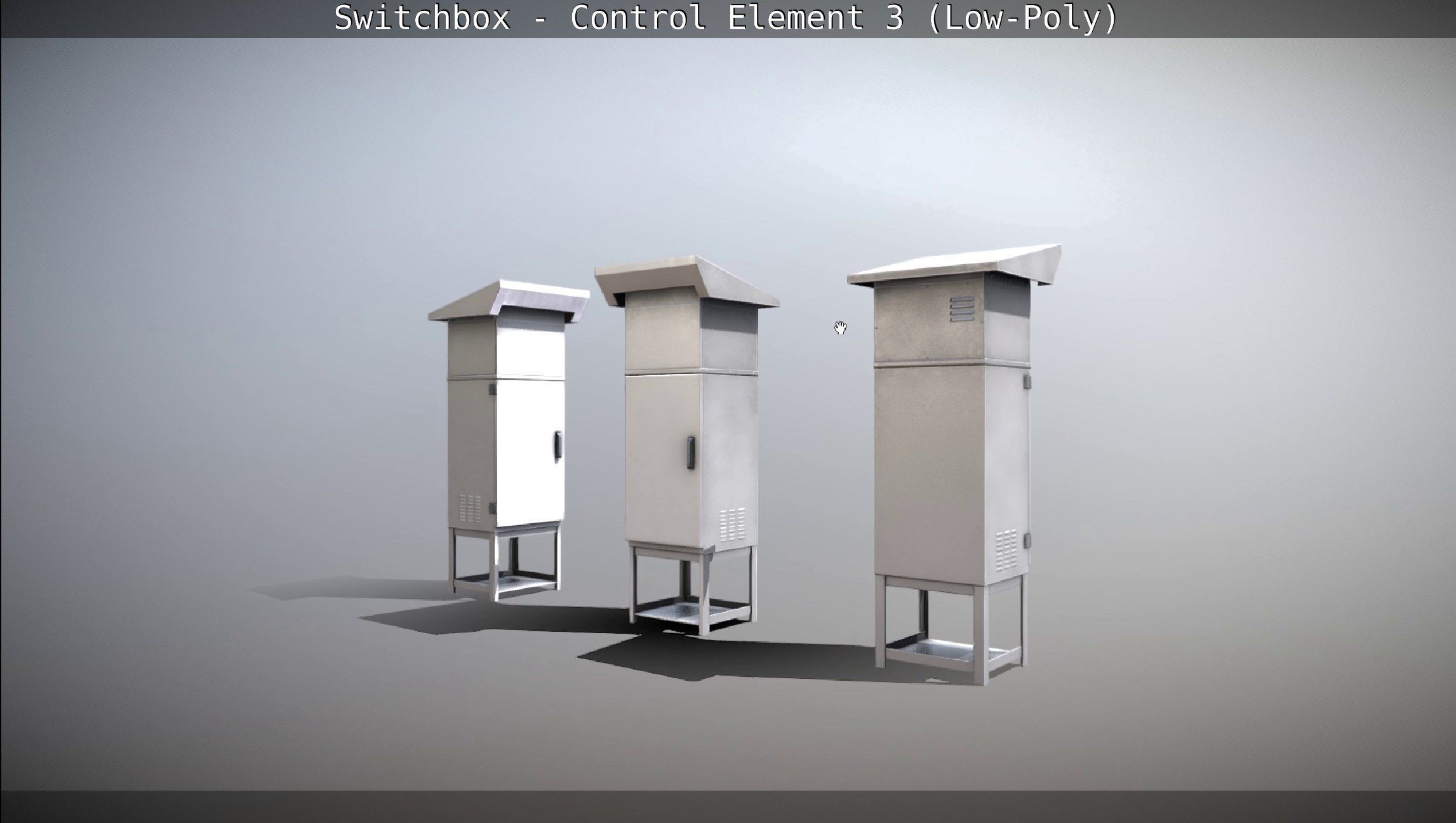 Switchbox - Control Element 3 - Low-Poly Low-poly 3D model_3
