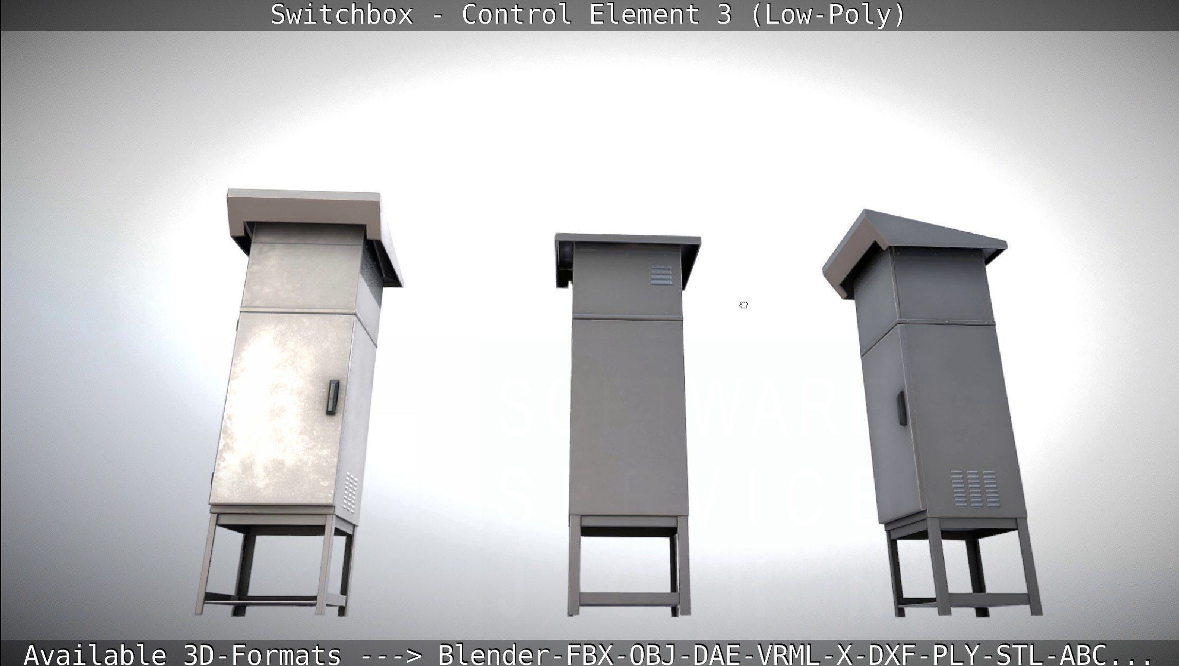 Switchbox - Control Element 3 - Low-Poly Low-poly 3D model_27