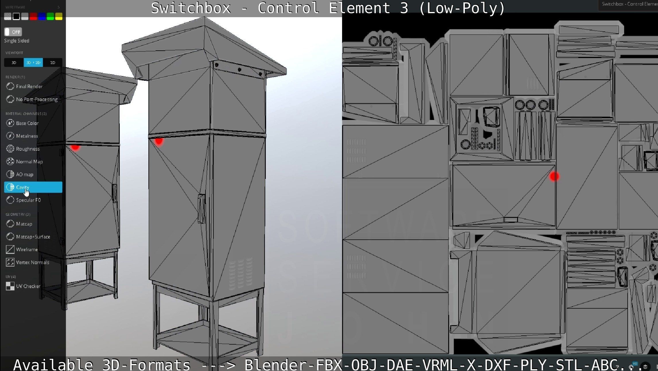 Switchbox - Control Element 3 - Low-Poly Low-poly 3D model_85
