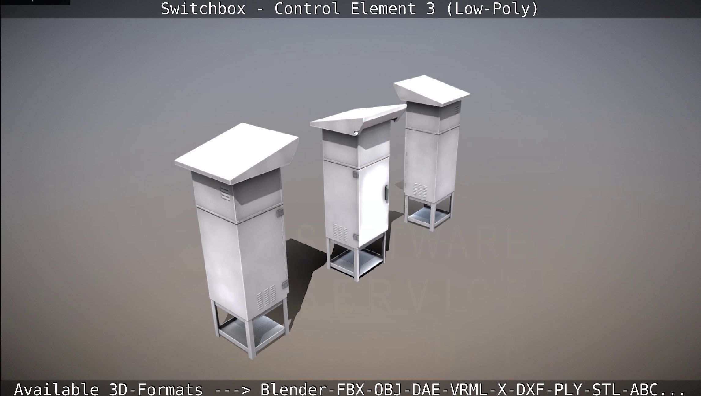 Switchbox - Control Element 3 - Low-Poly Low-poly 3D model_110