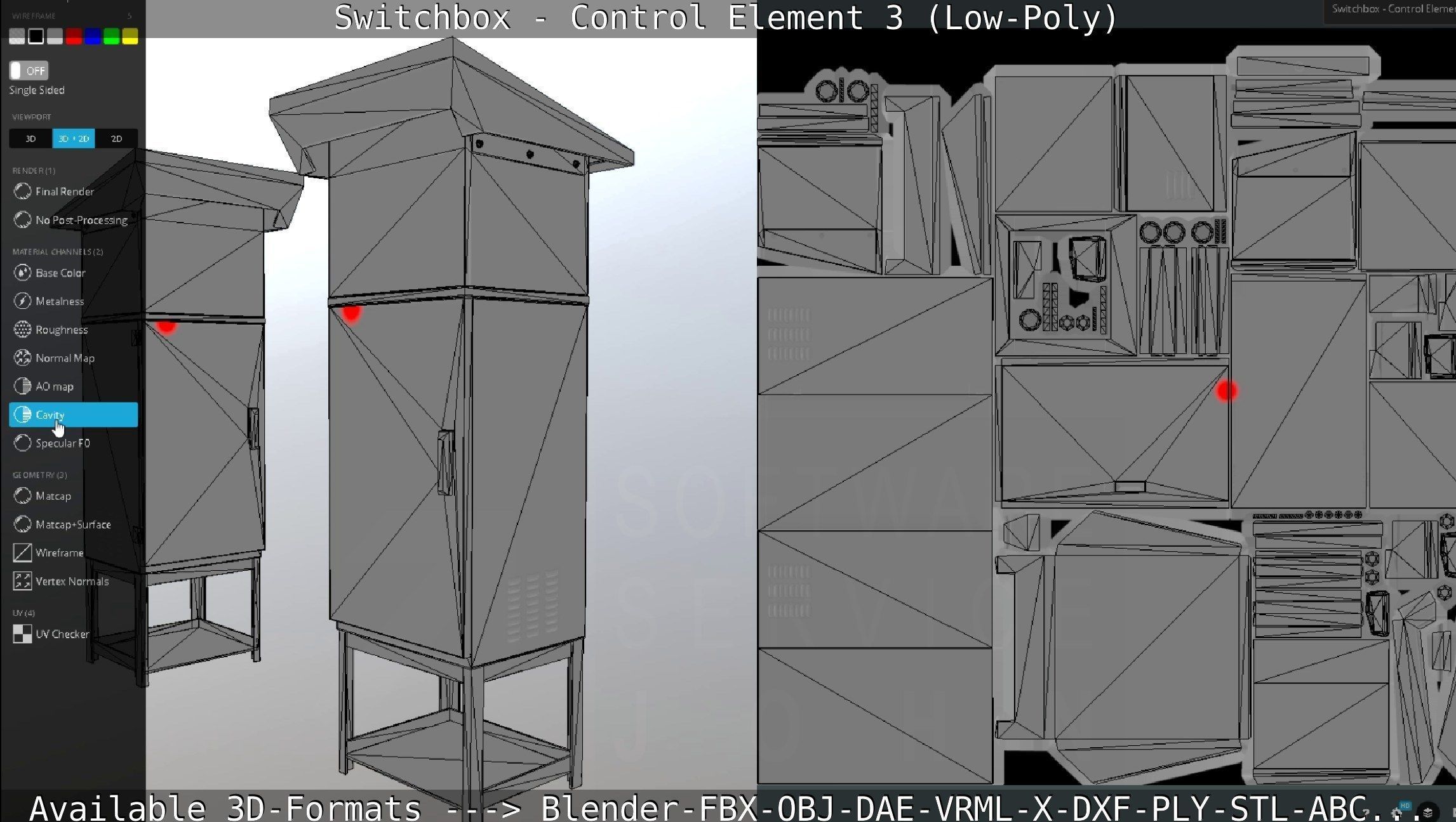 Switchbox - Control Element 3 - Low-Poly Low-poly 3D model_86