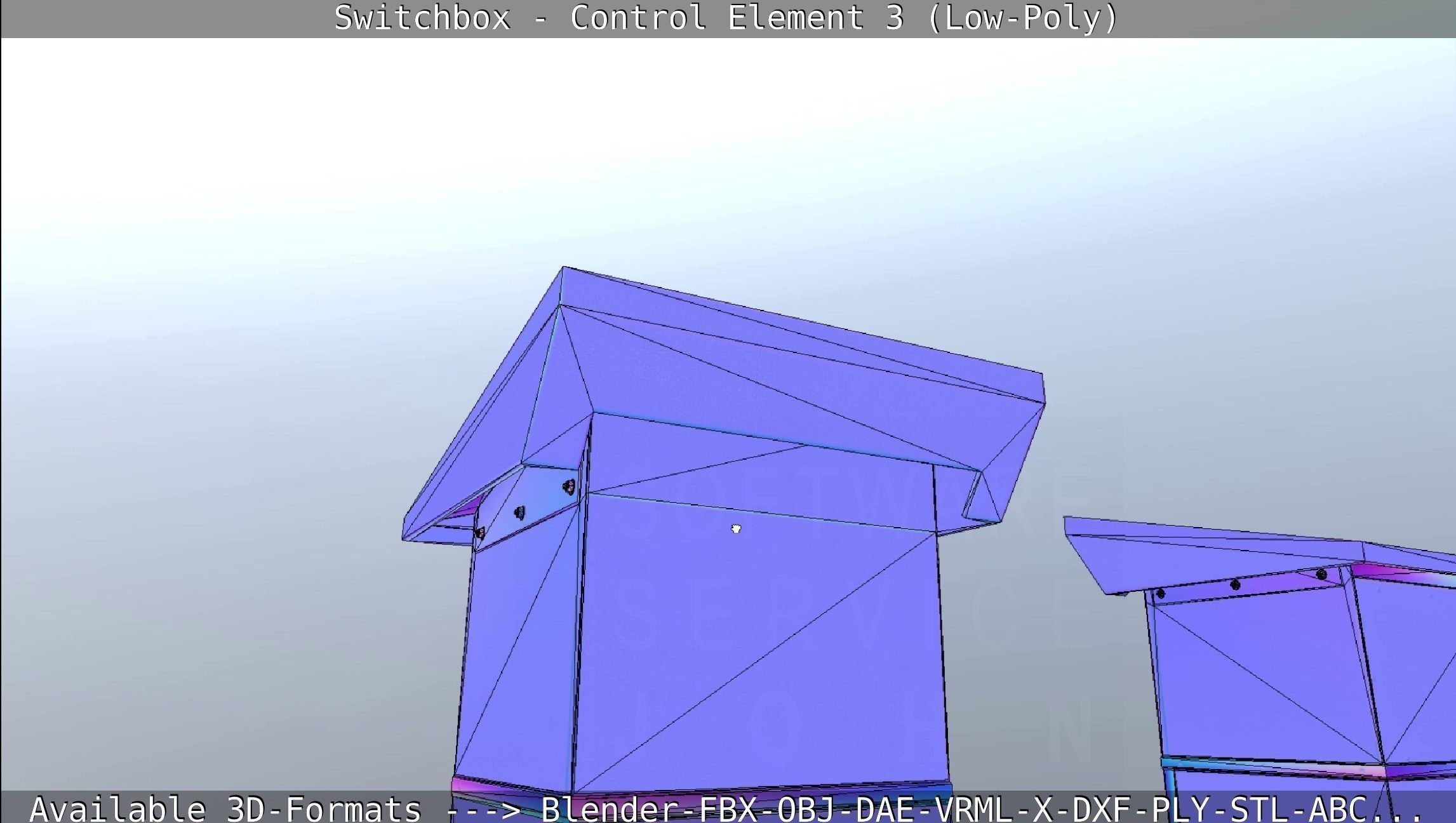 Switchbox - Control Element 3 - Low-Poly Low-poly 3D model_53