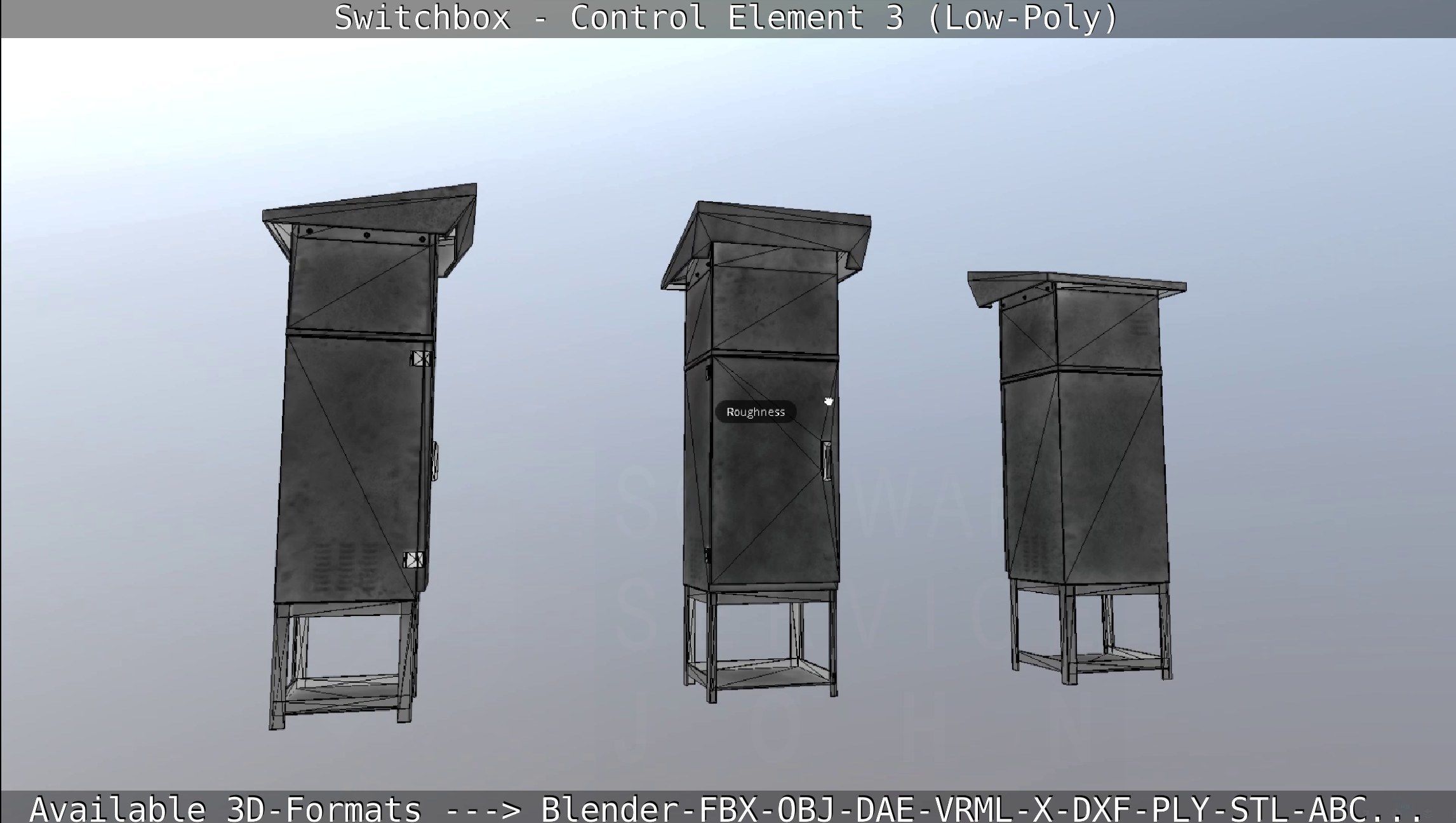 Switchbox - Control Element 3 - Low-Poly Low-poly 3D model_49