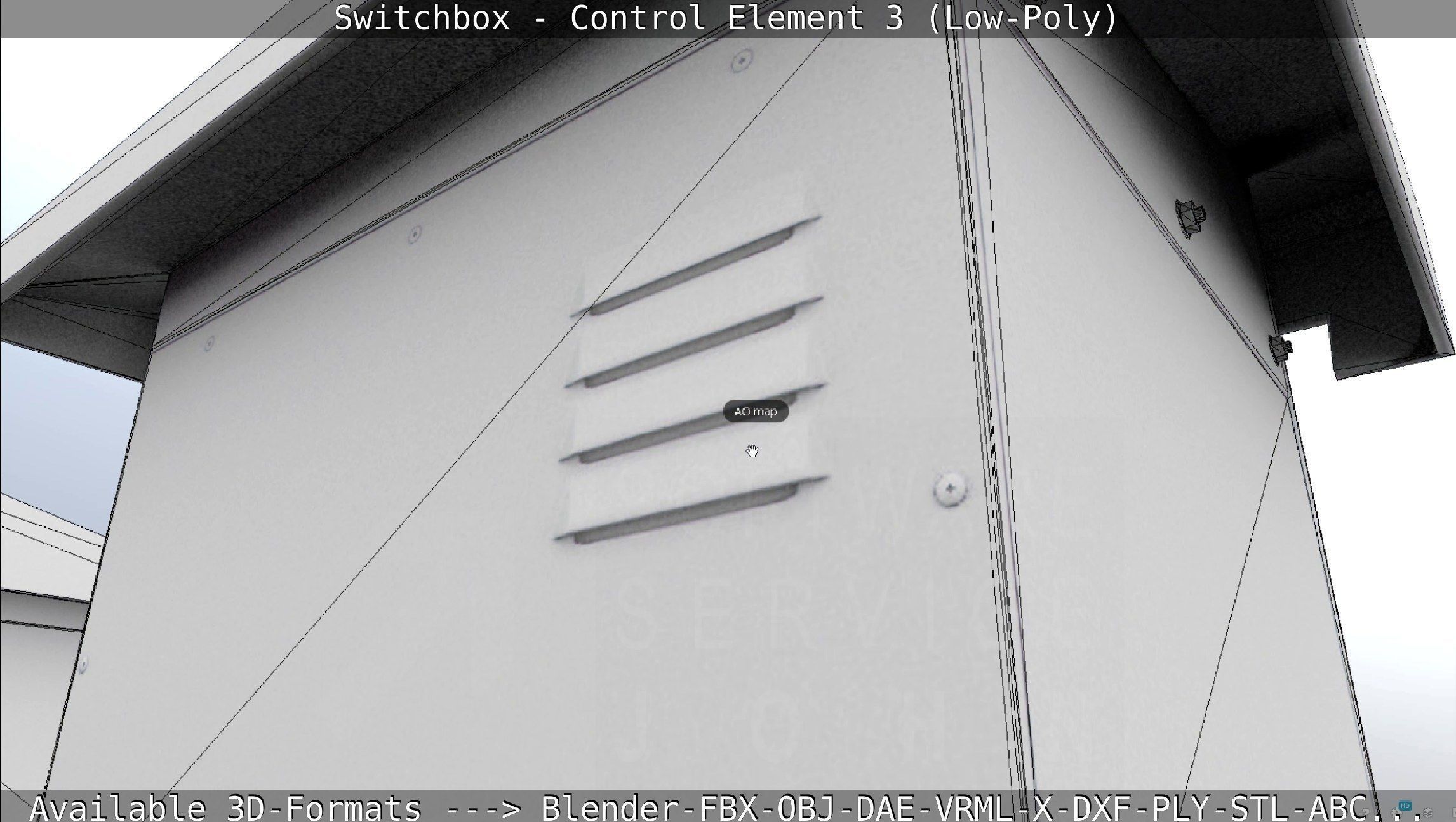 Switchbox - Control Element 3 - Low-Poly Low-poly 3D model_59