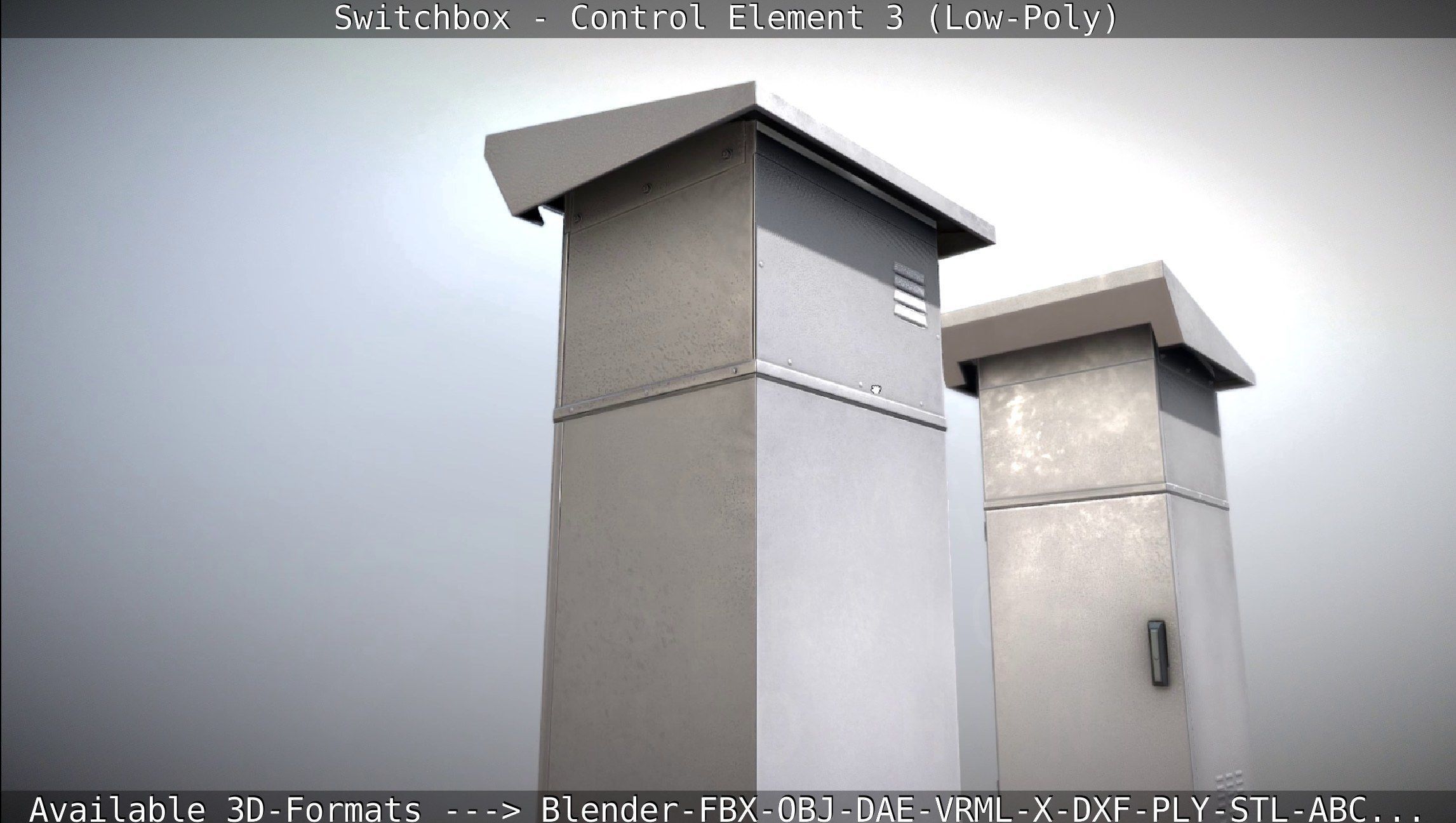 Switchbox - Control Element 3 - Low-Poly Low-poly 3D model_23