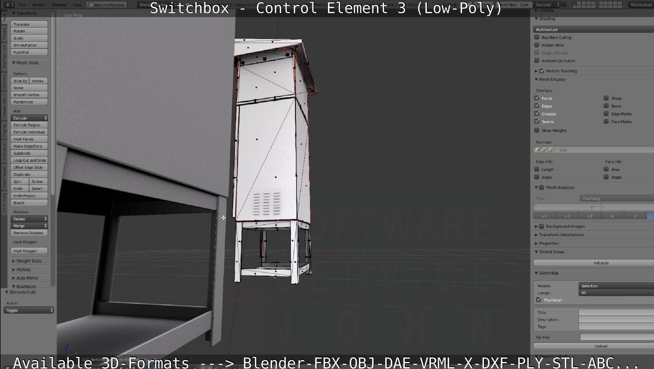 Switchbox - Control Element 3 - Low-Poly Low-poly 3D model_123