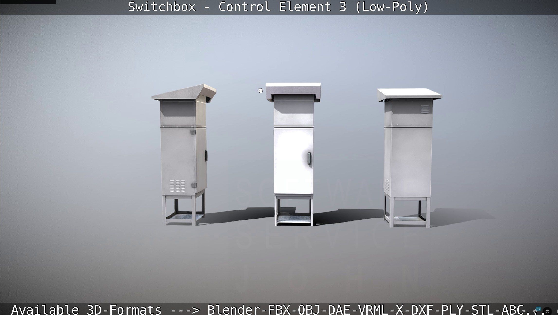 Switchbox - Control Element 3 - Low-Poly Low-poly 3D model_113