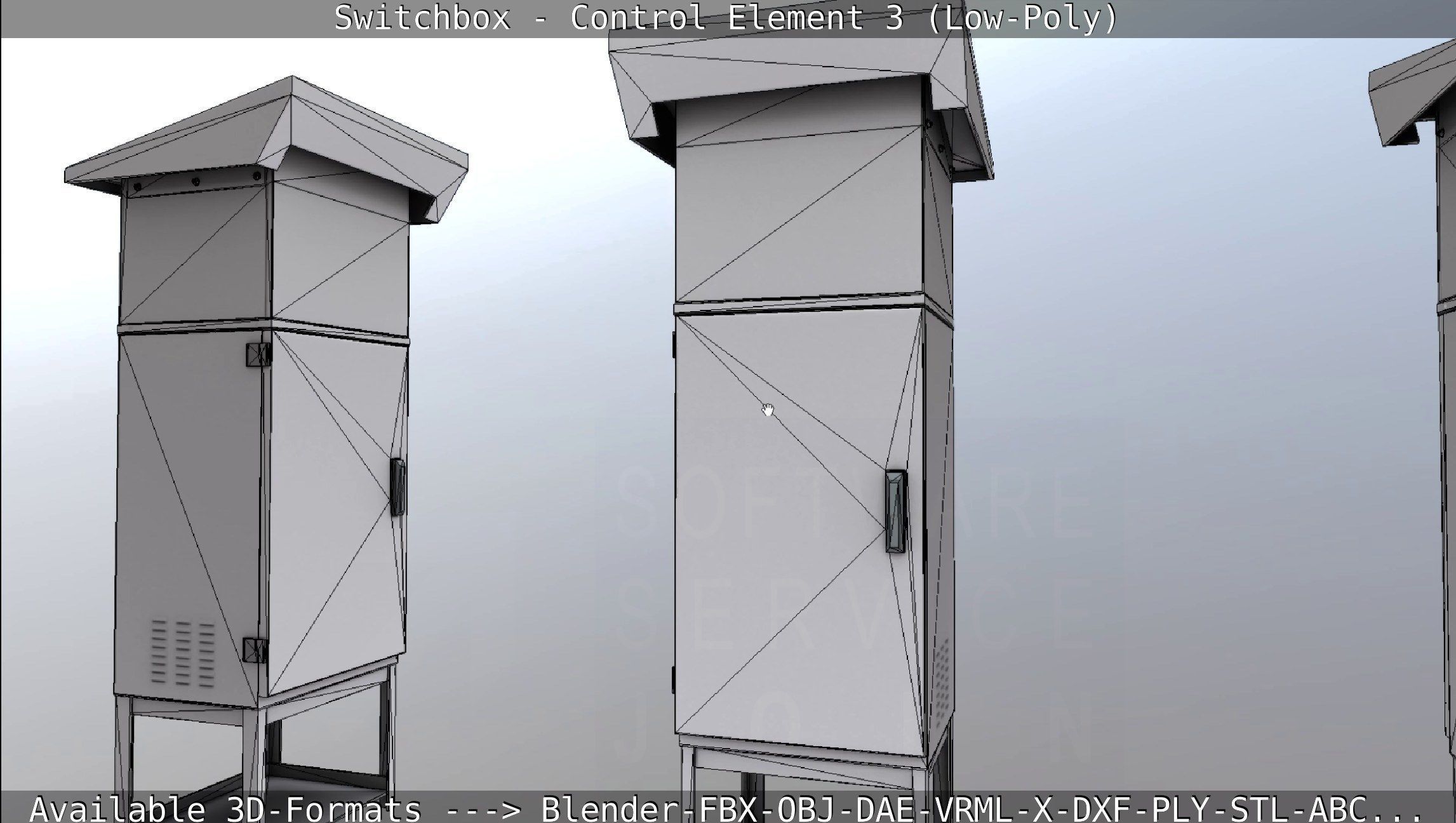 Switchbox - Control Element 3 - Low-Poly Low-poly 3D model_46