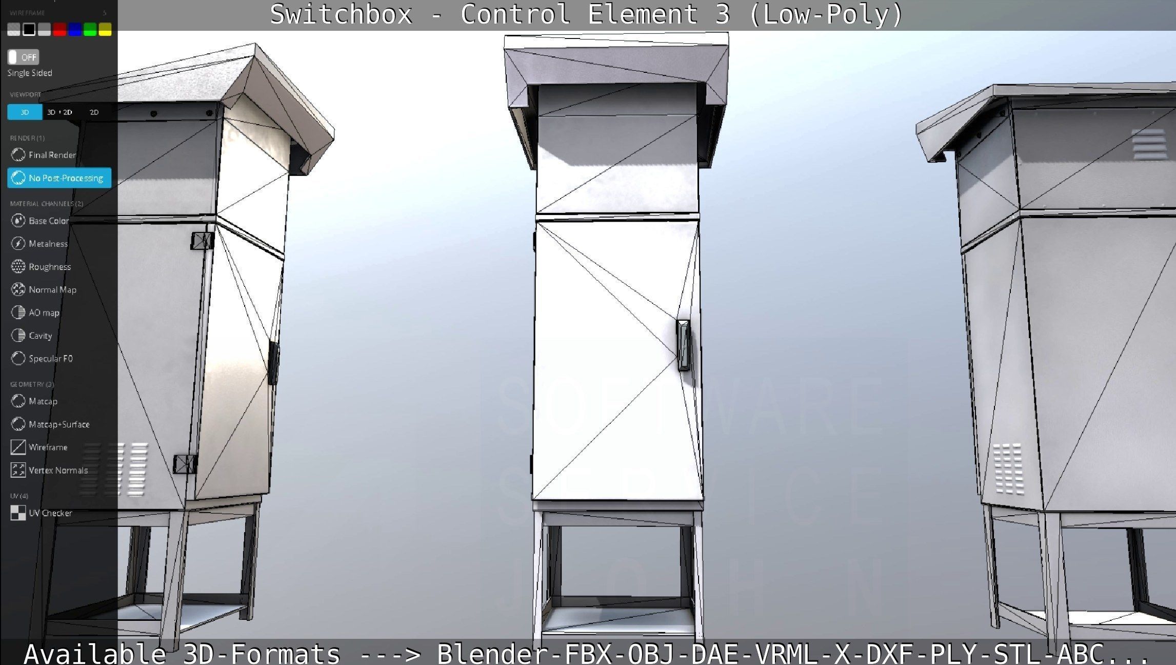 Switchbox - Control Element 3 - Low-Poly Low-poly 3D model_67