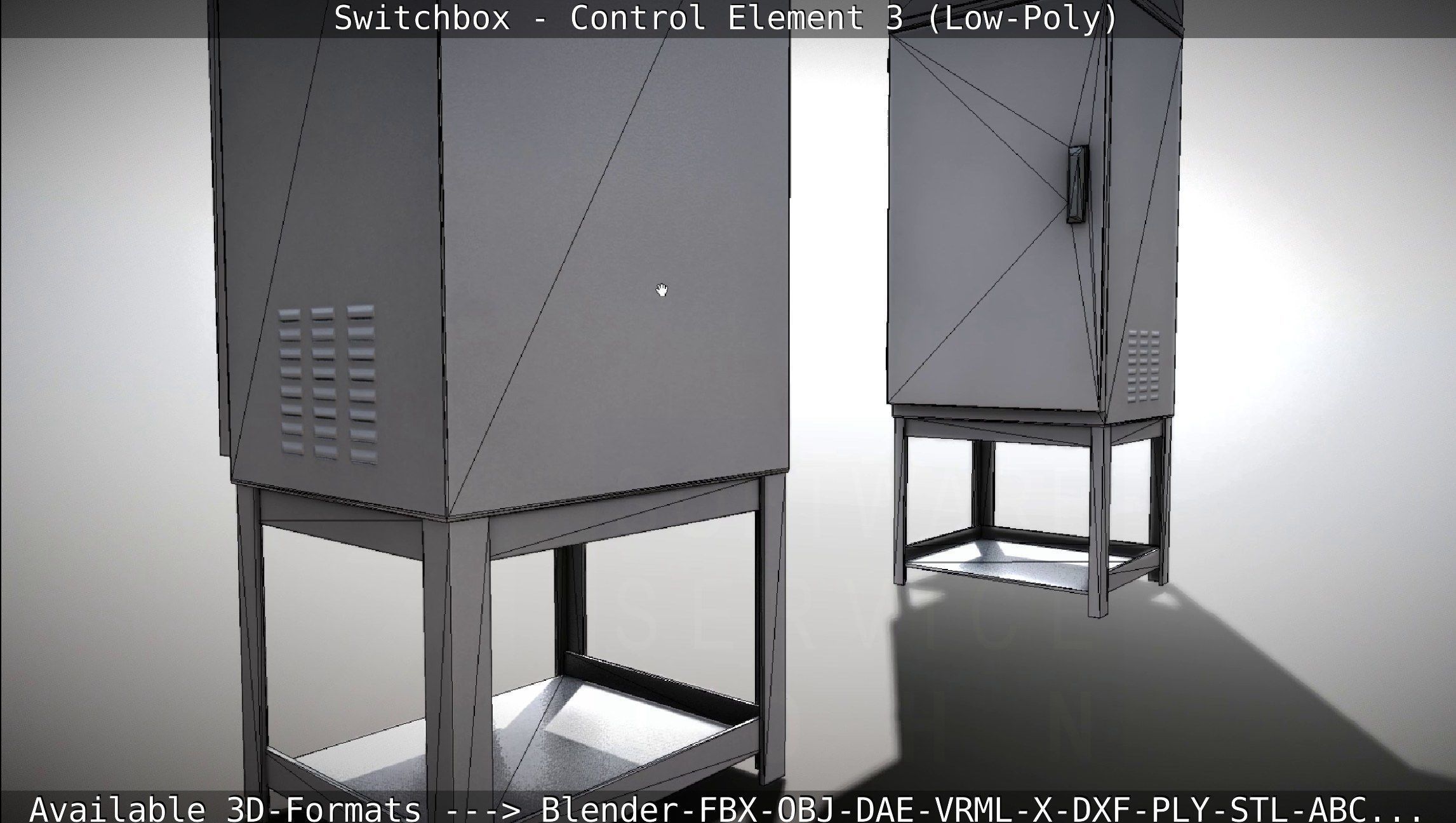 Switchbox - Control Element 3 - Low-Poly Low-poly 3D model_35