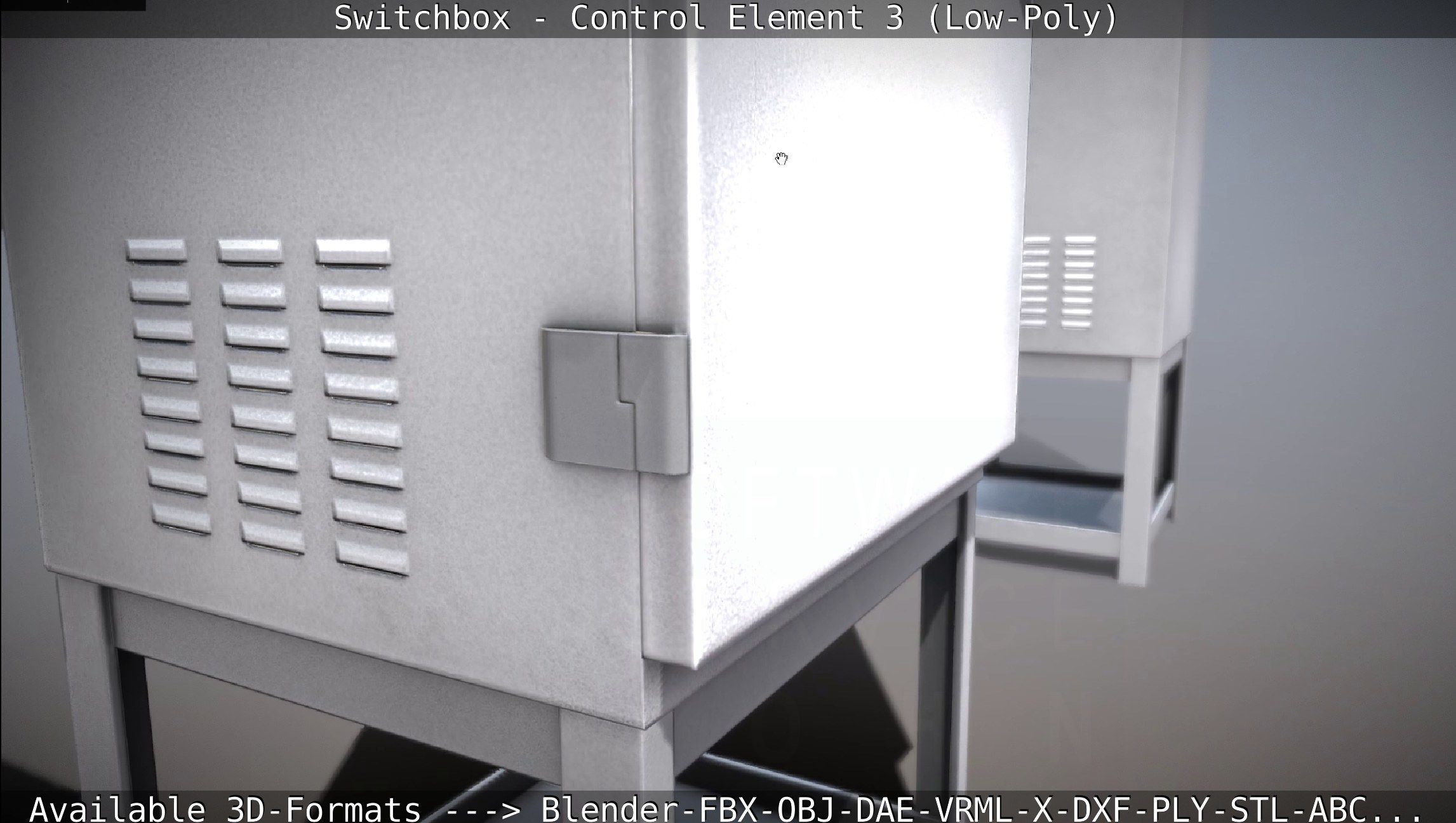 Switchbox - Control Element 3 - Low-Poly Low-poly 3D model_107