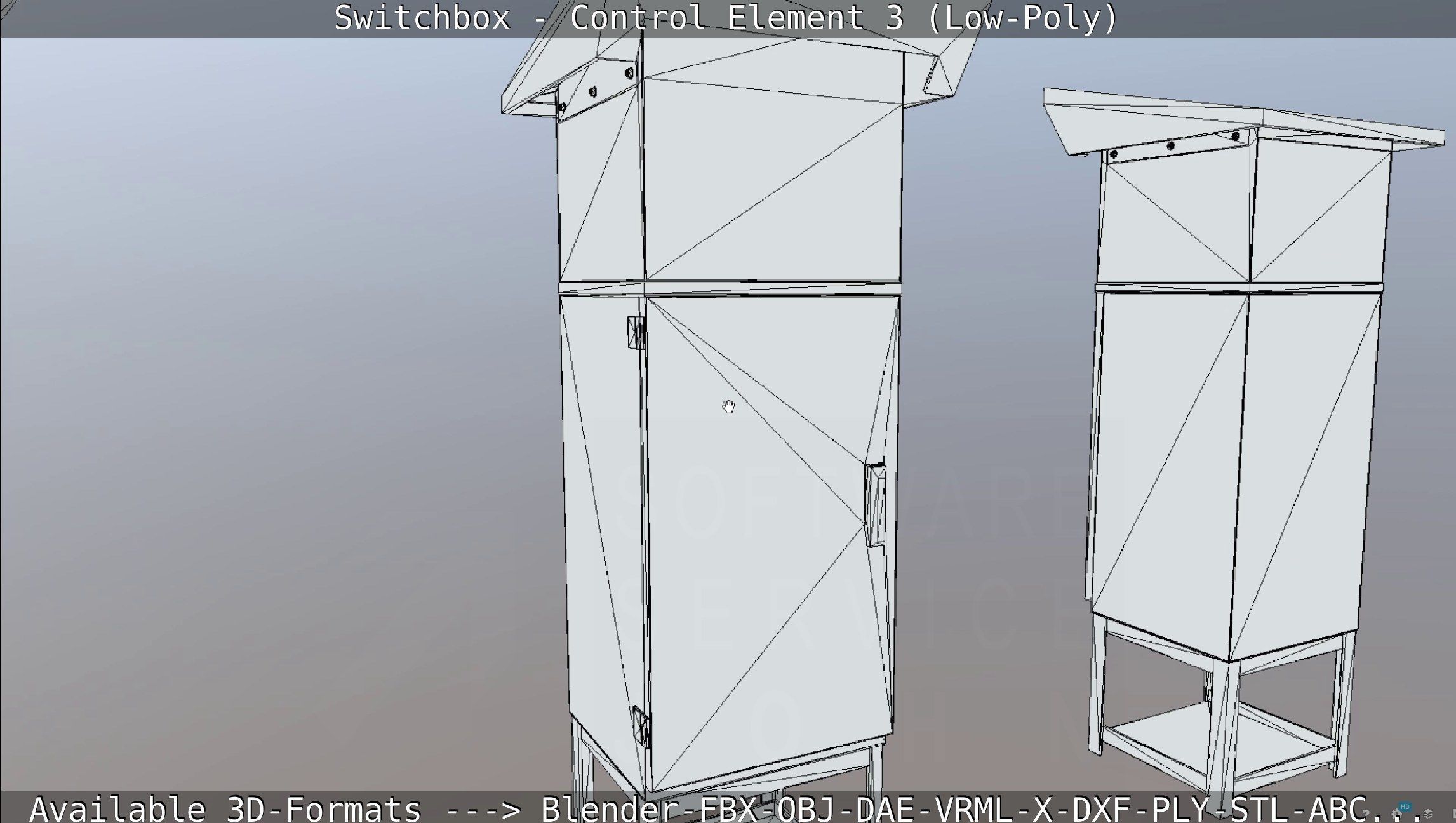 Switchbox - Control Element 3 - Low-Poly Low-poly 3D model_44
