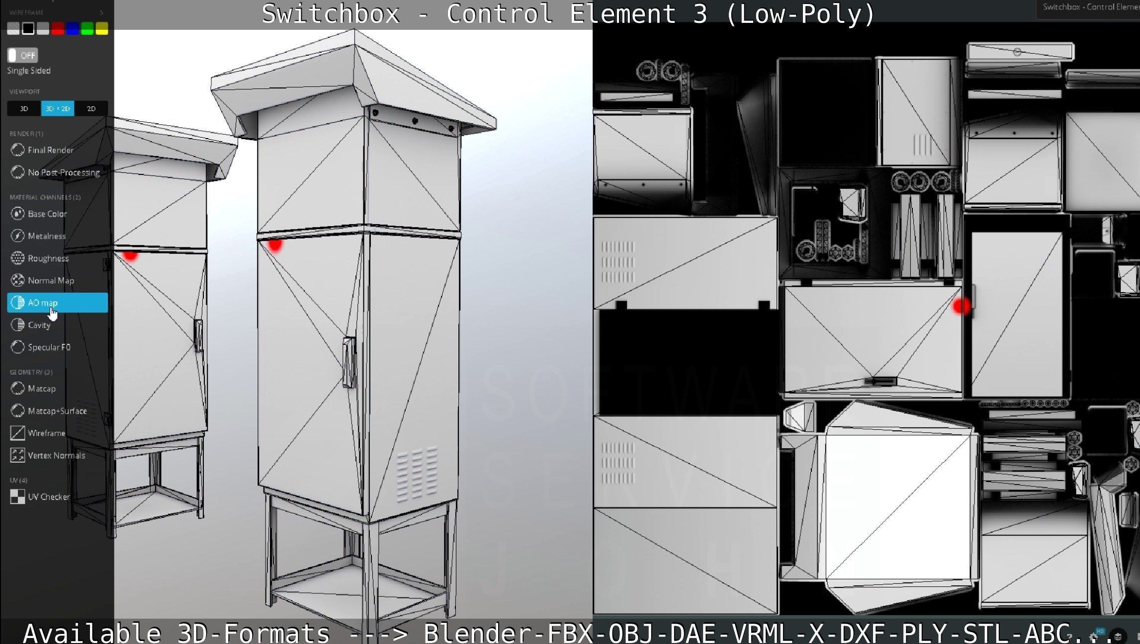 Switchbox - Control Element 3 - Low-Poly Low-poly 3D model_84