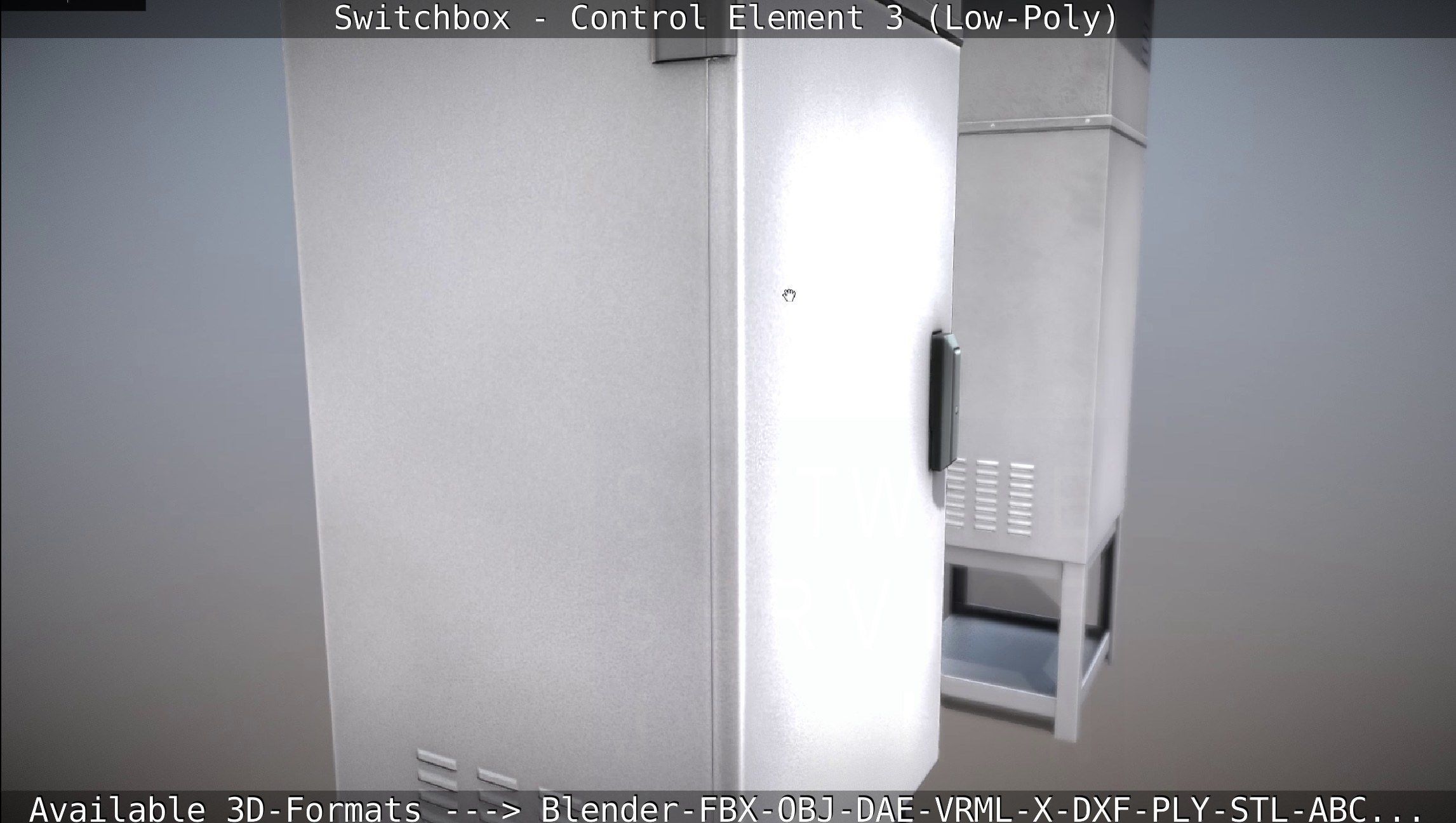 Switchbox - Control Element 3 - Low-Poly Low-poly 3D model_108